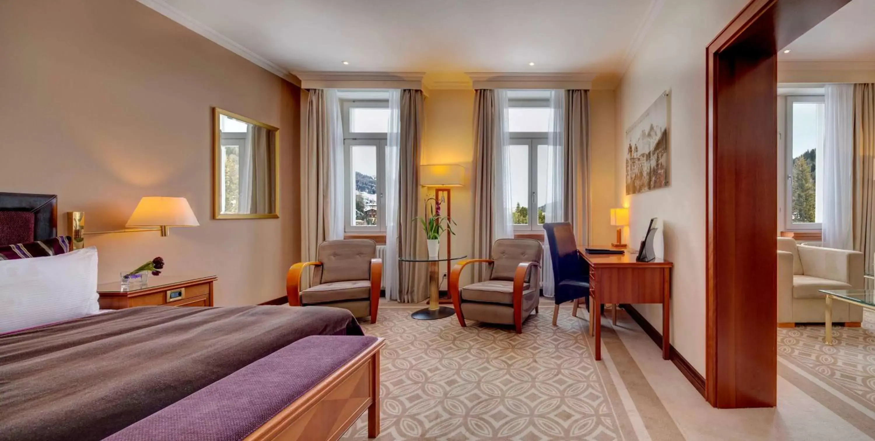 Bedroom in Grand Hotel des Bains Kempinski