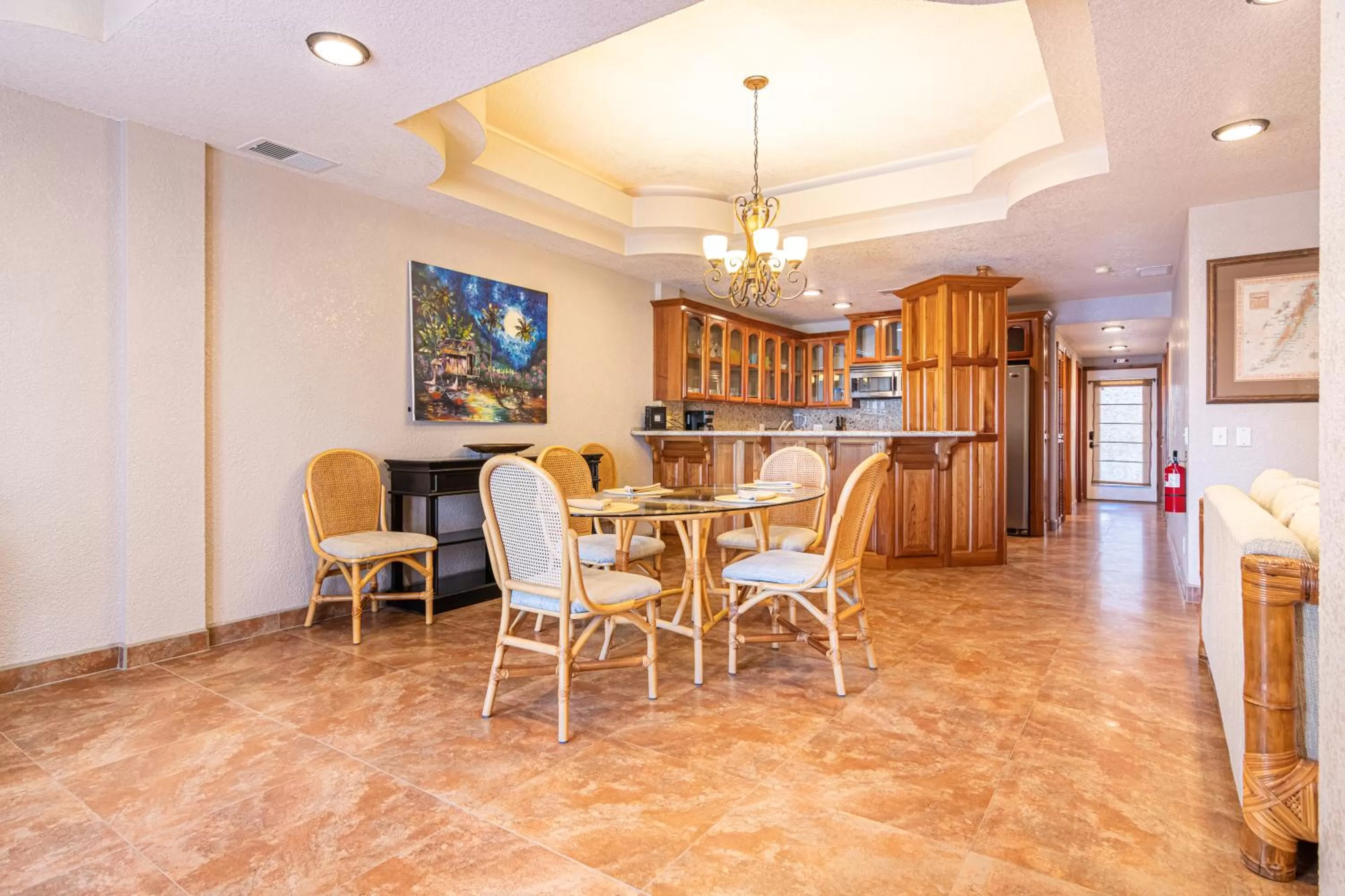 Dining area in Lighthouse Beach Villas