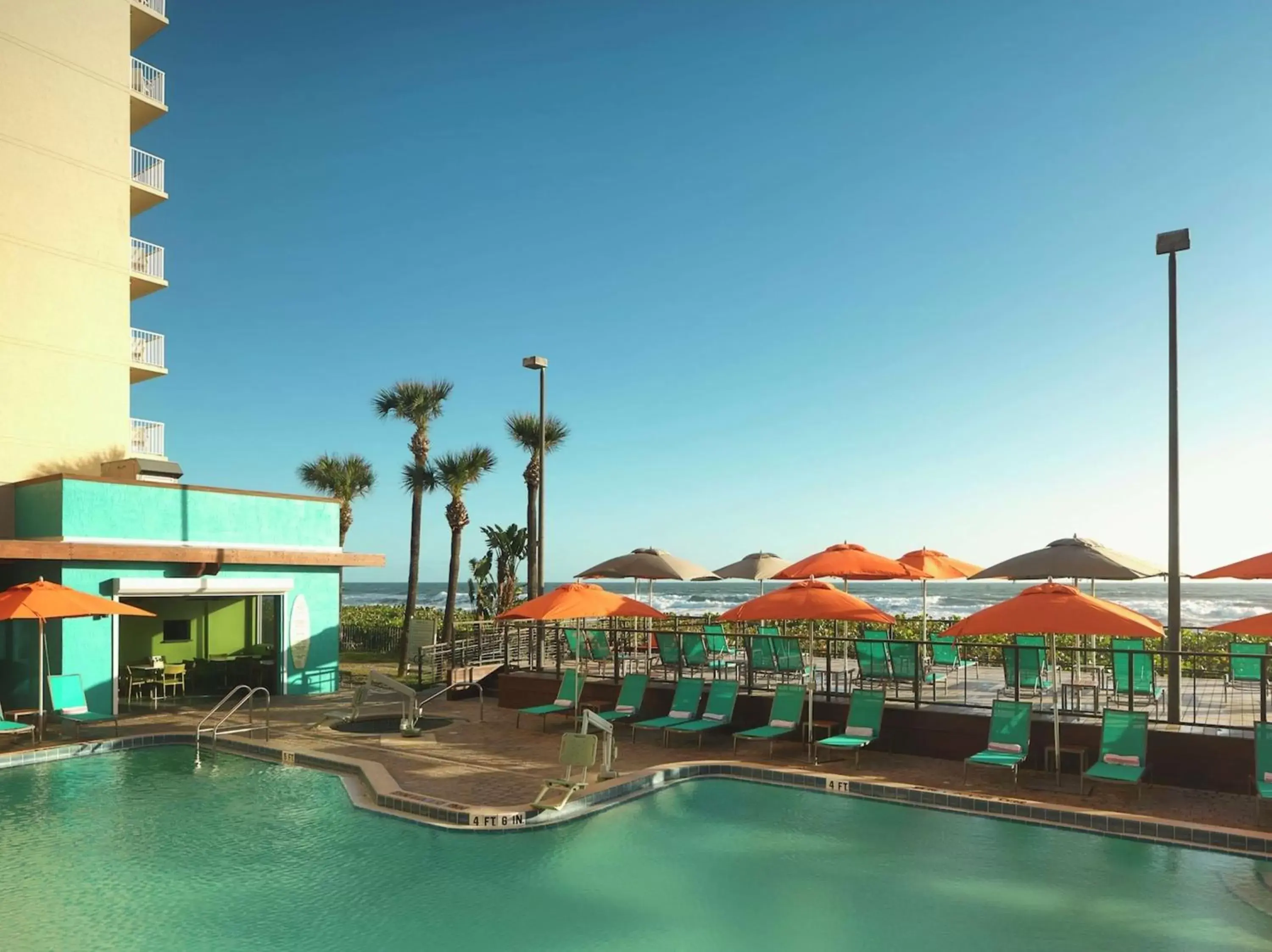 Patio, Swimming Pool in DoubleTree Suites by Hilton Melbourne Beach Oceanfront