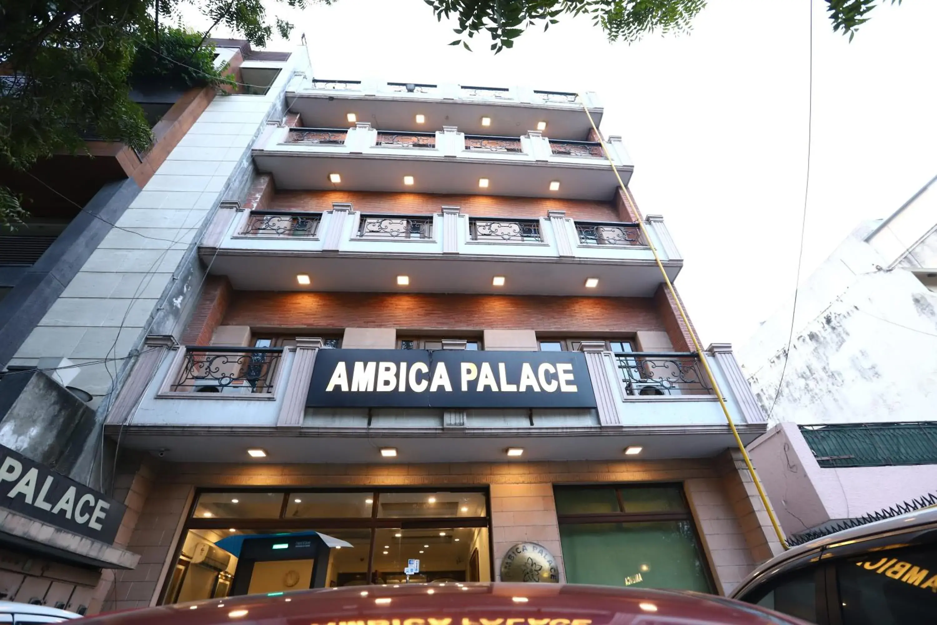 Facade/entrance, Property Building in Hotel Ambica Palace