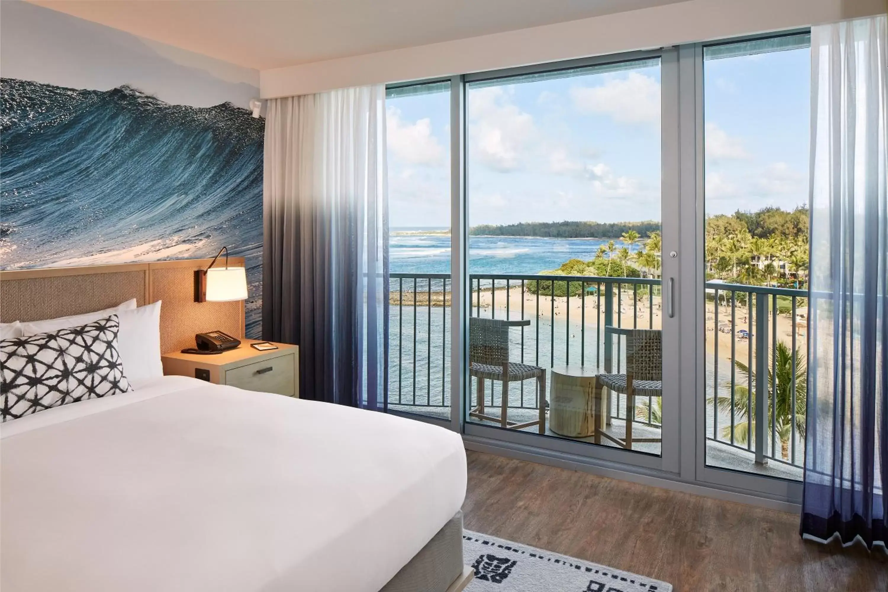 Balcony/Terrace, Bed in Turtle Bay Resort