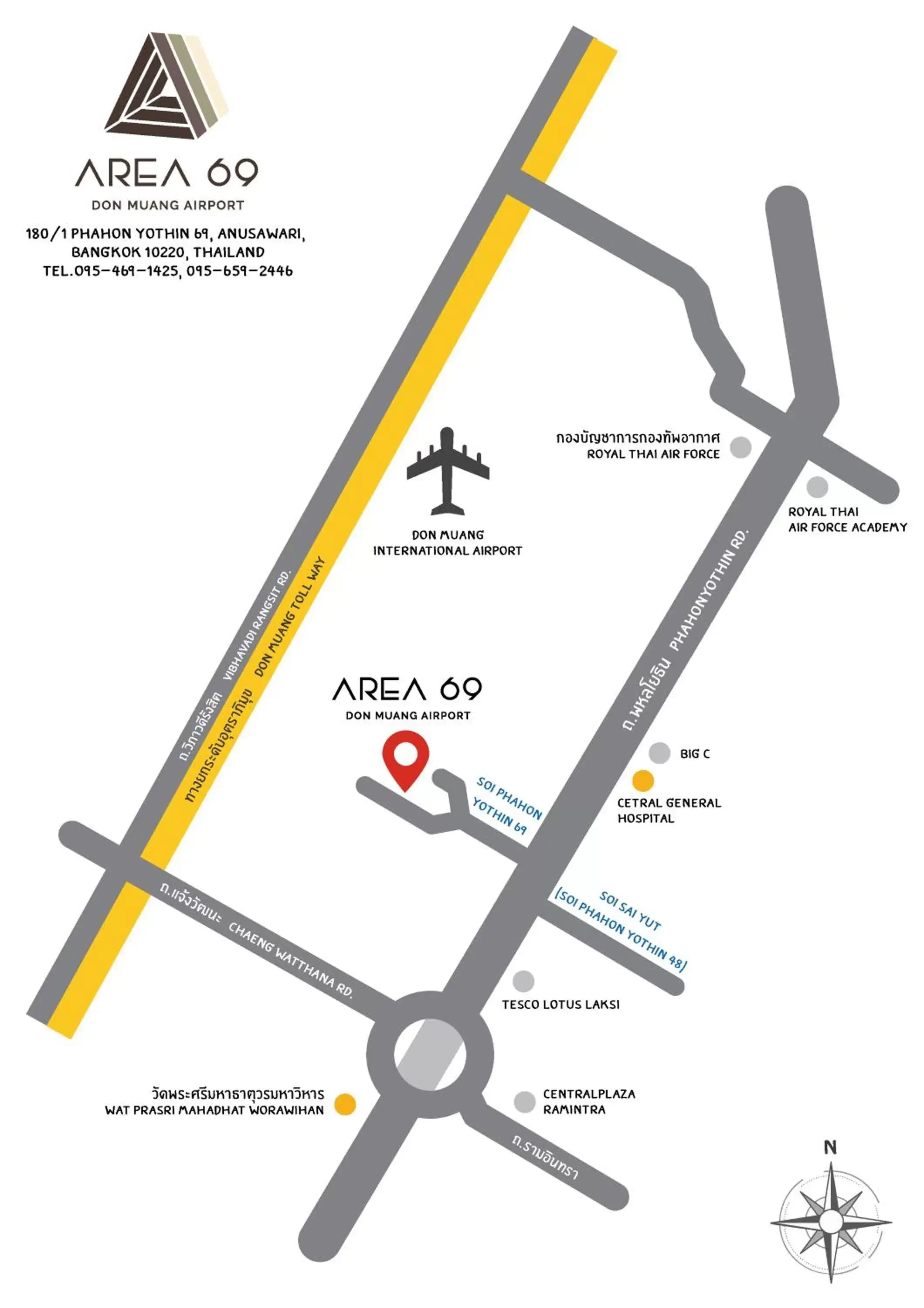 Floor plan, Bird's-eye View in Area 69 (Don Muang Airport)