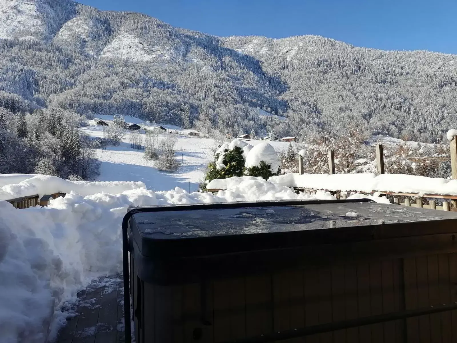 View (from property/room), Winter in Auberge Du Fraizier