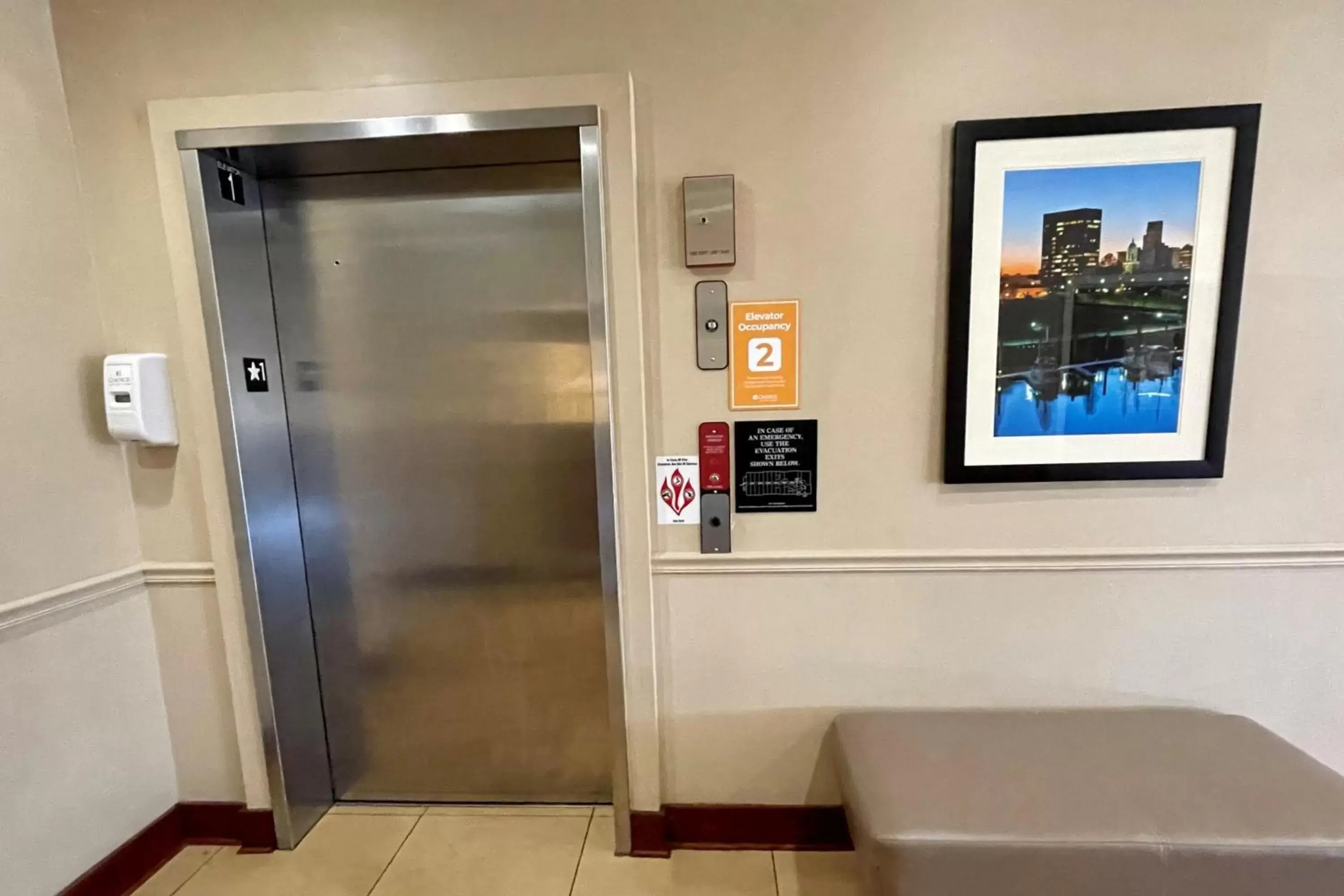 elevator in Comfort Suites Augusta Riverwatch