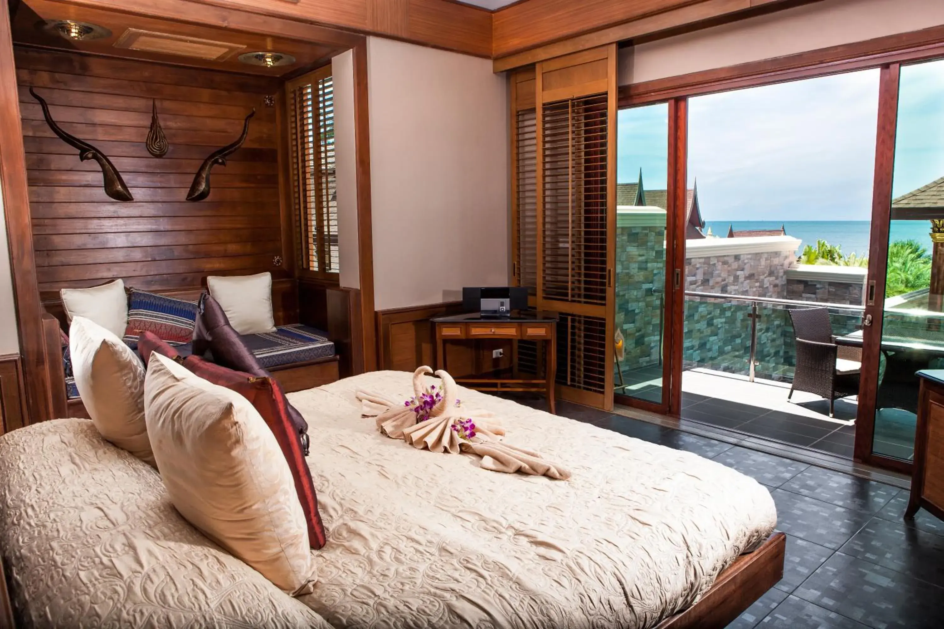 Bed in Ammatara Pura Pool Villa Bed in Ammatara Pura Pool Villa