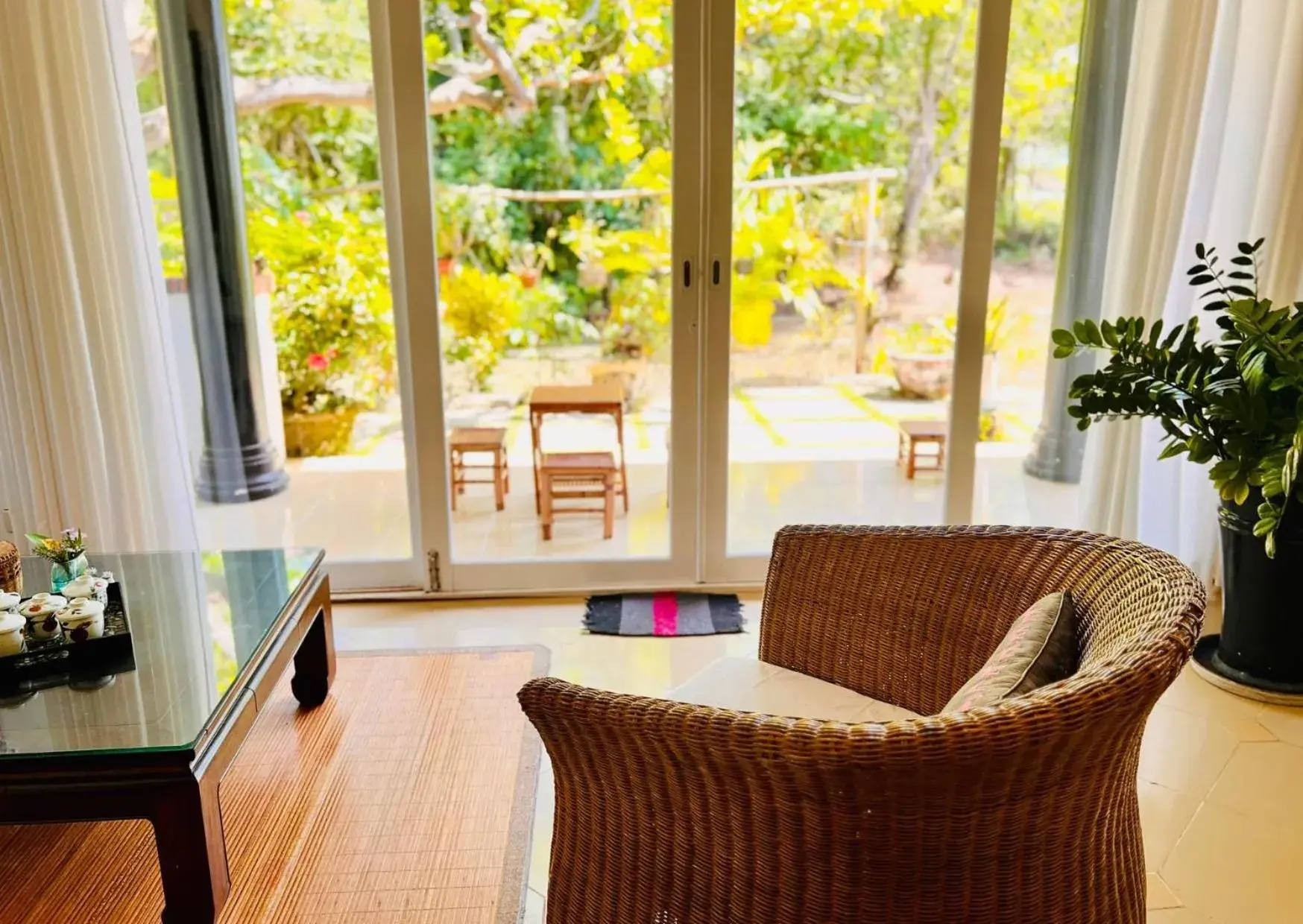 Seating Area in Bamboo Cottages