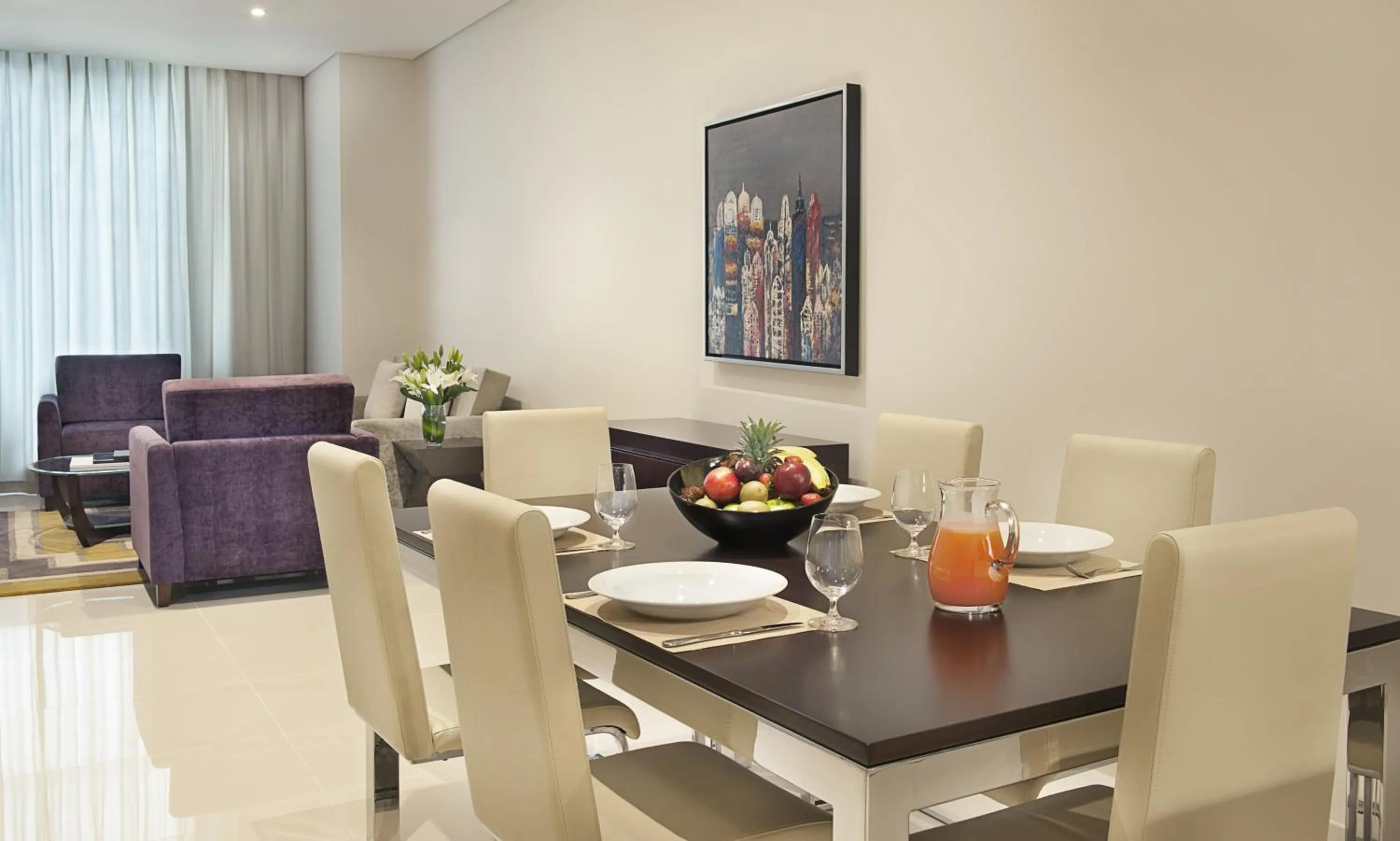 Dining area in DAMAC Maison Cour Jardin
