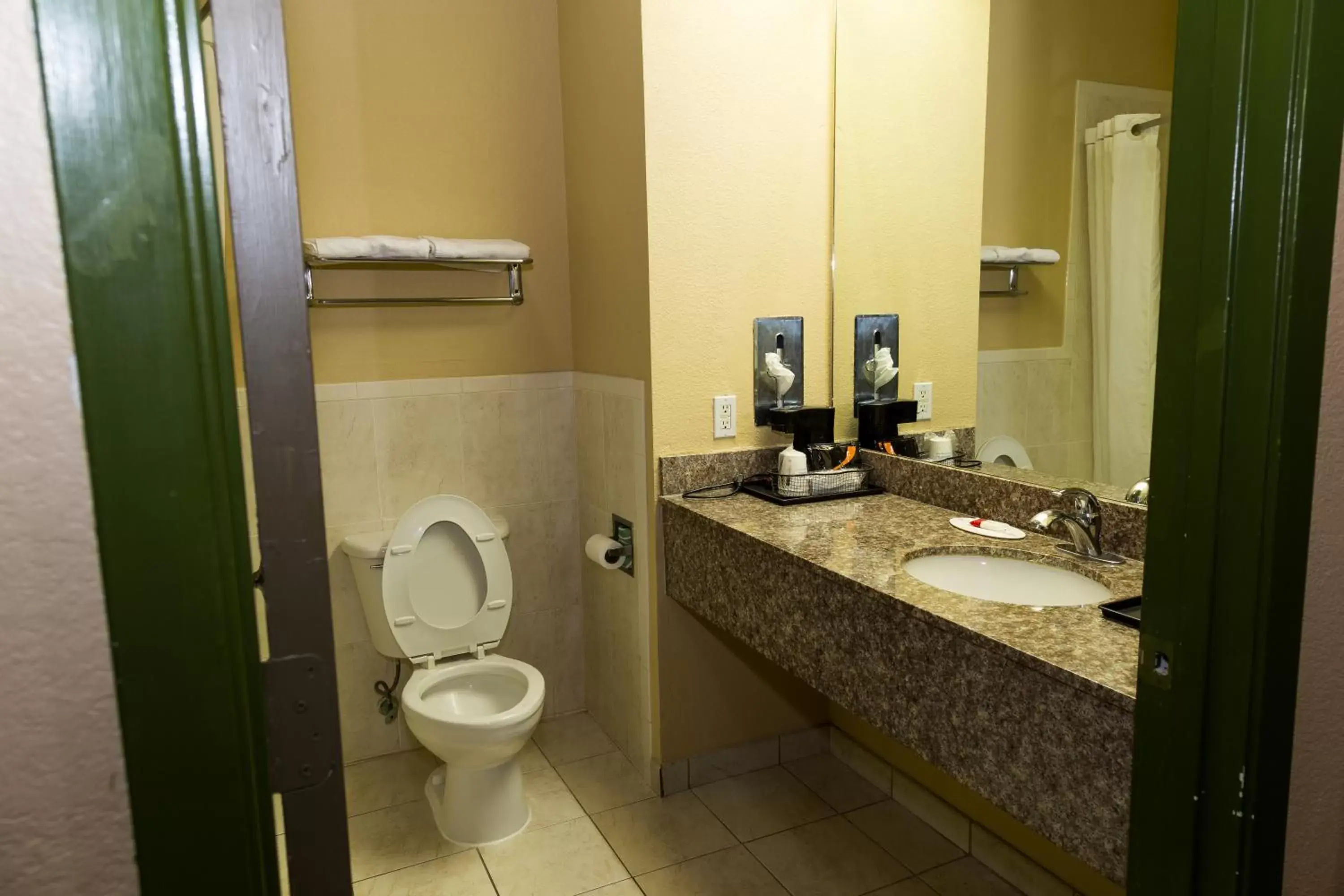 Bathroom in Super 8 by Wyndham Intercontinental Houston TX