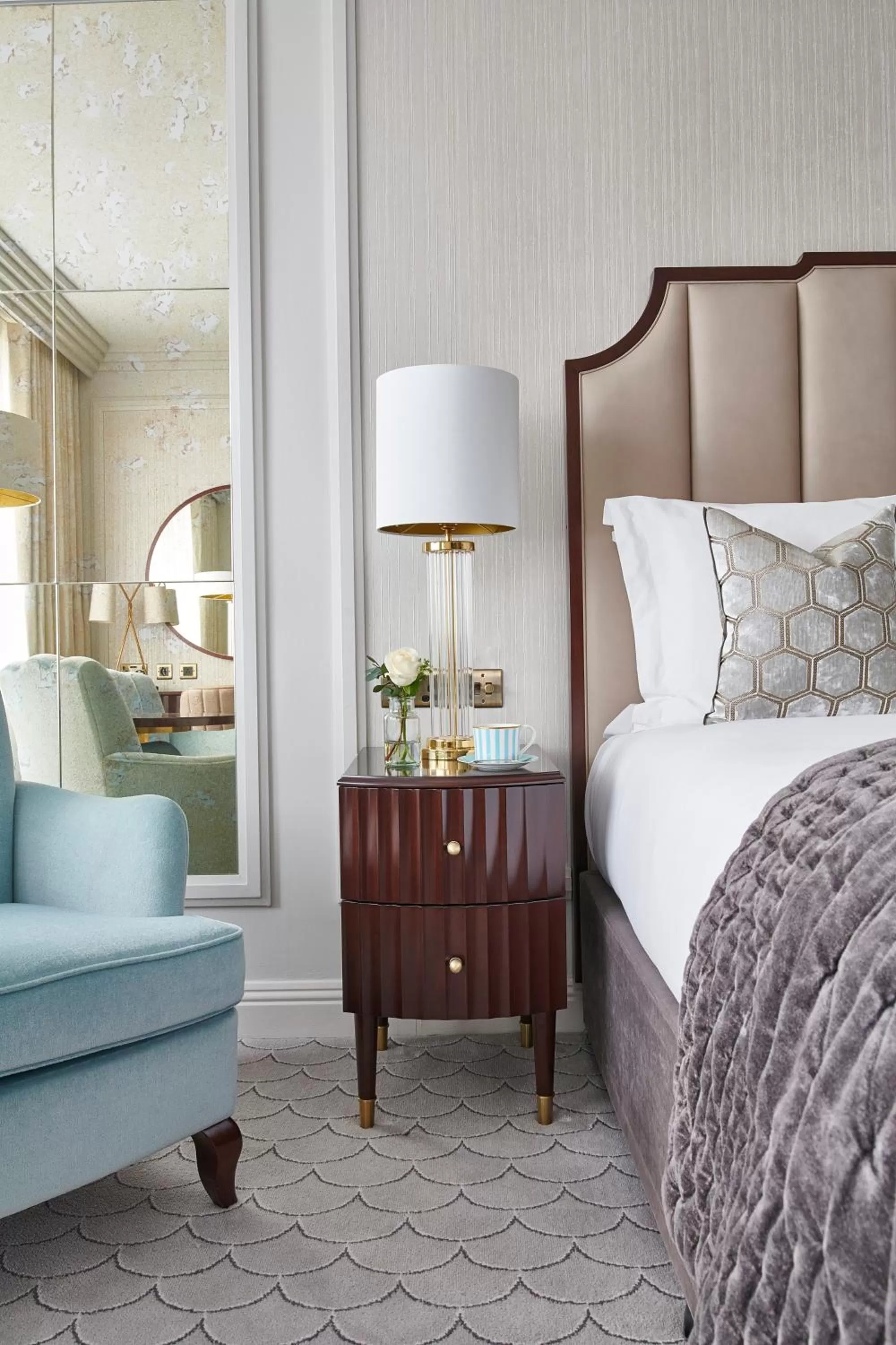 Decorative detail, Bed in The Westbury Hotel