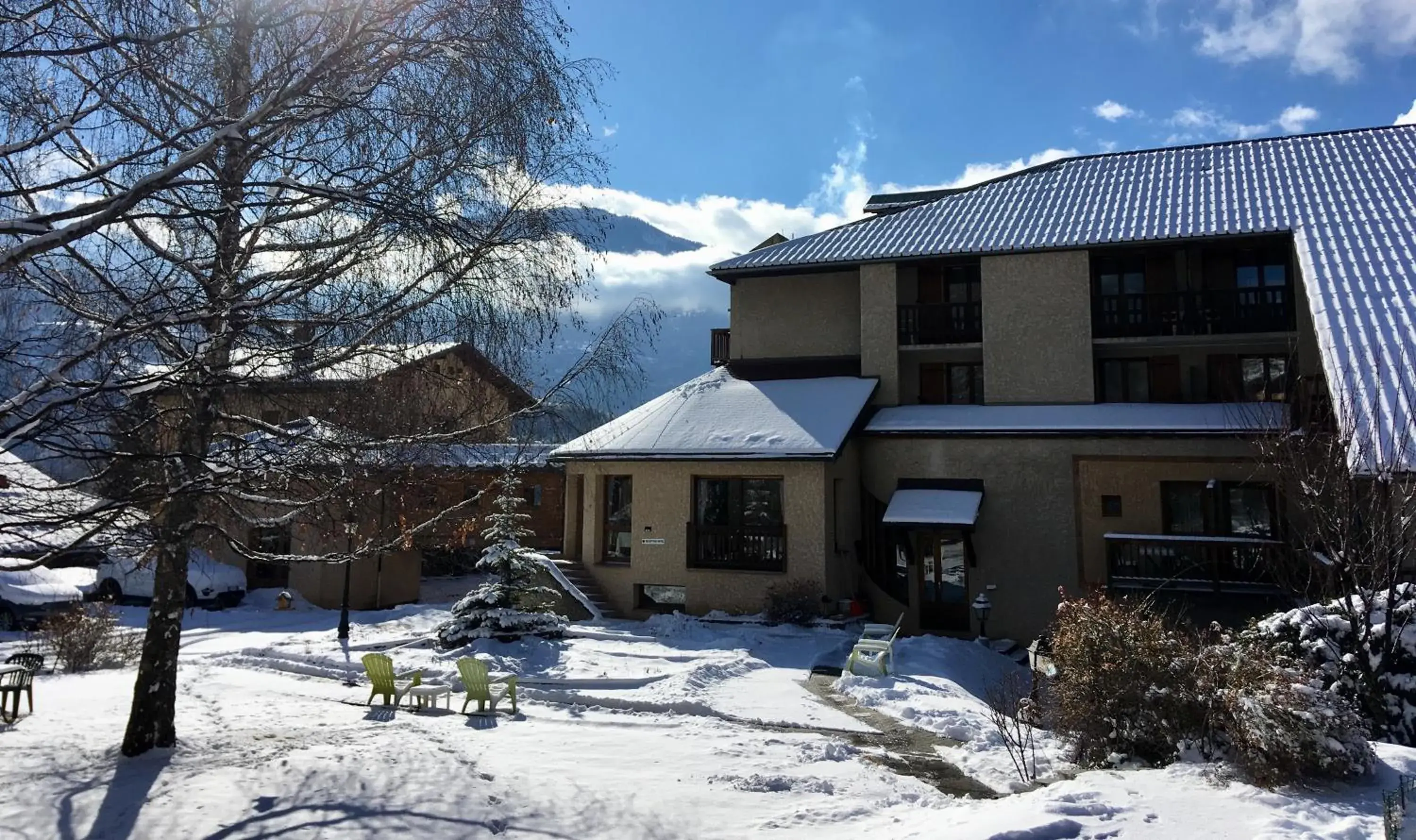 Property building, Winter in Le Catinat Fleuri