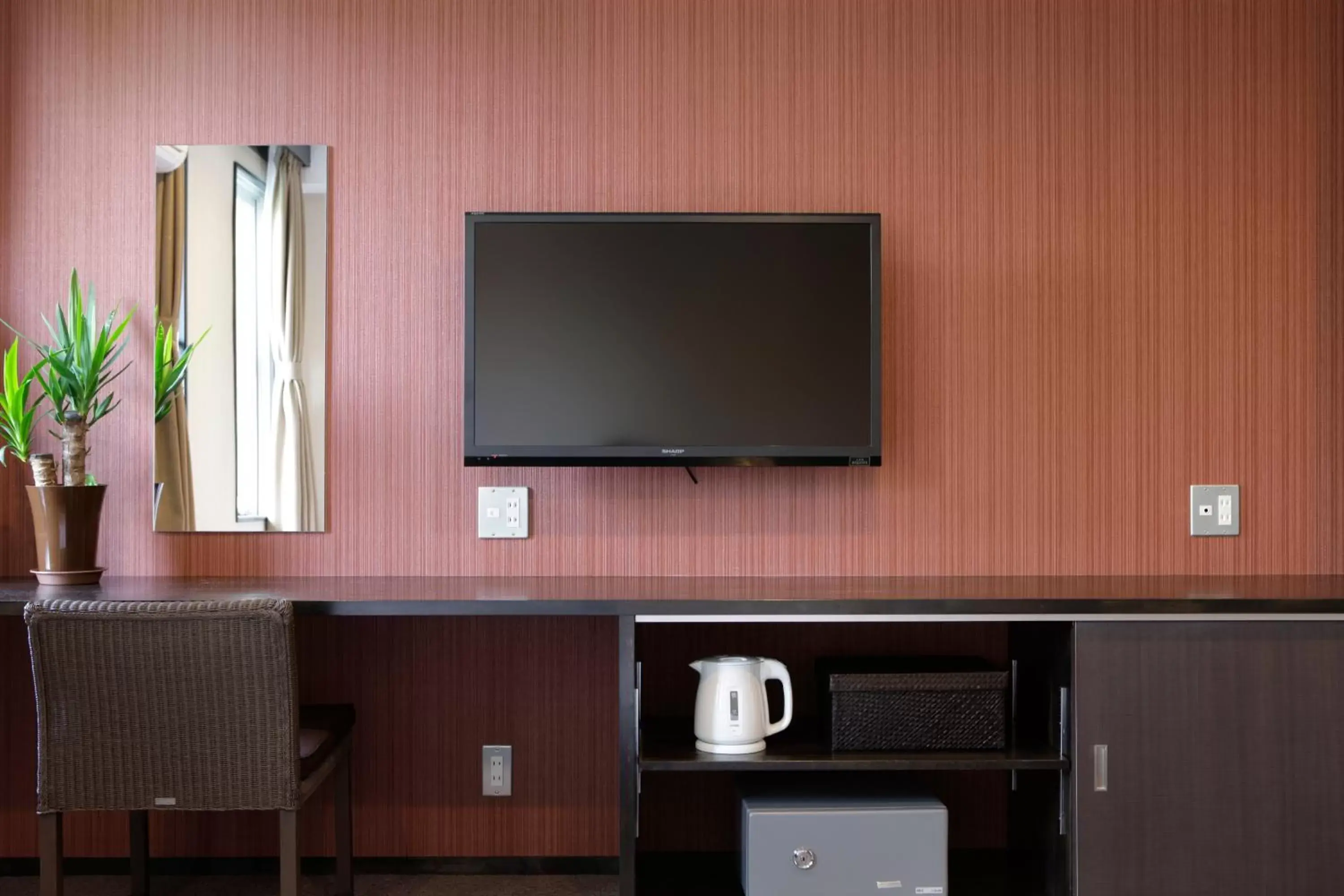 Decorative detail, TV/Entertainment Center in Royal Hotel Kawaguchiko