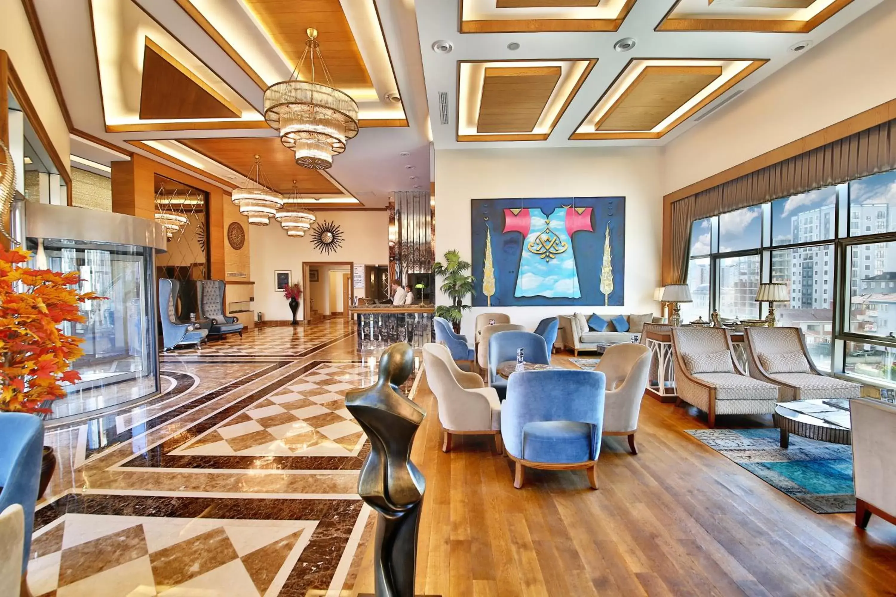 Lobby or reception, Restaurant/Places to Eat in Bof Hotels Ceo Suites Atasehir