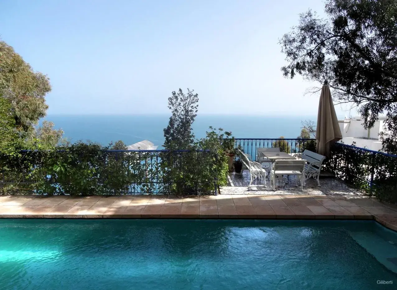 Balcony/Terrace, Swimming Pool in La Villa Bleue