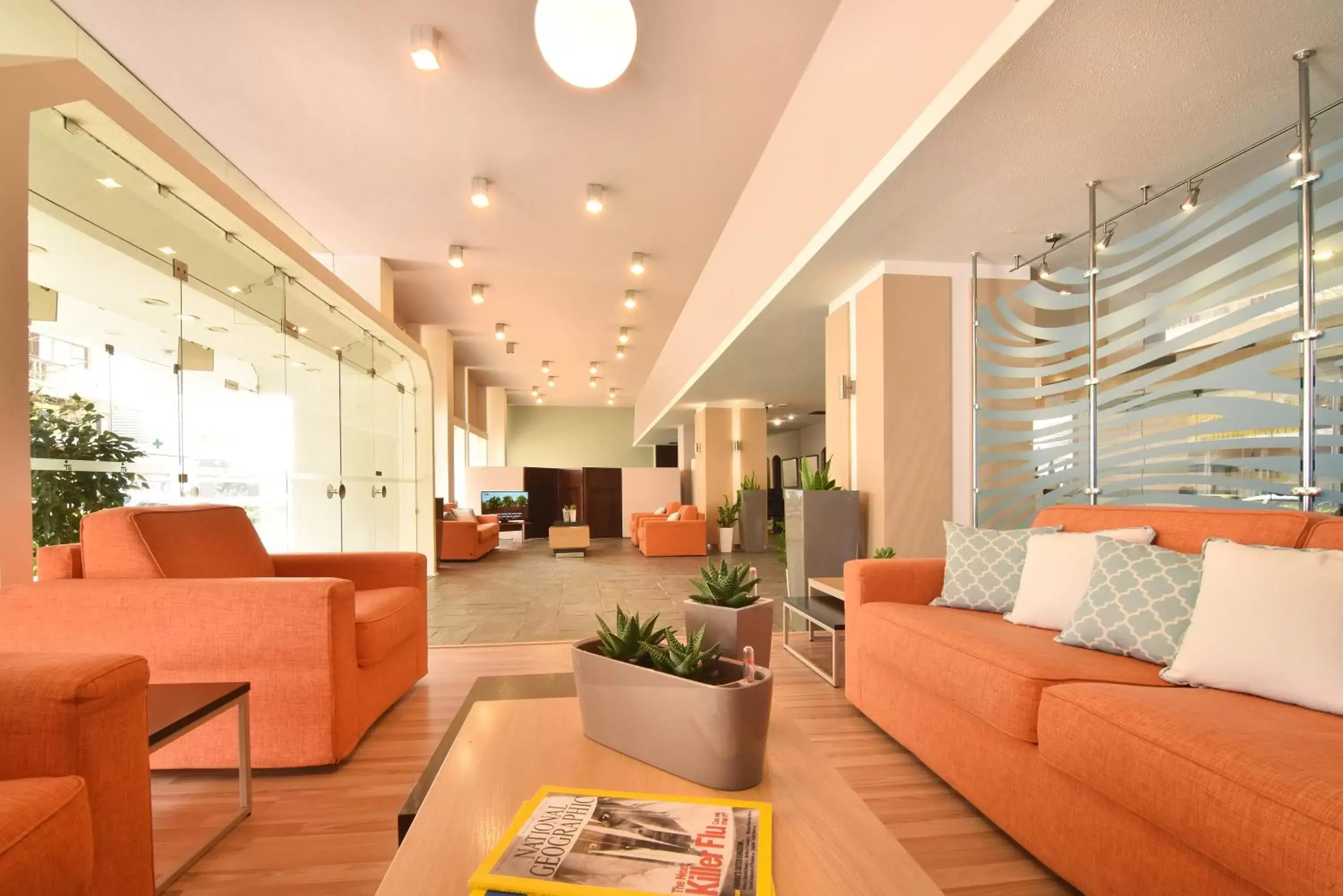 Communal lounge/ TV room, Lobby/Reception in Marina Alimos Hotel Apartments