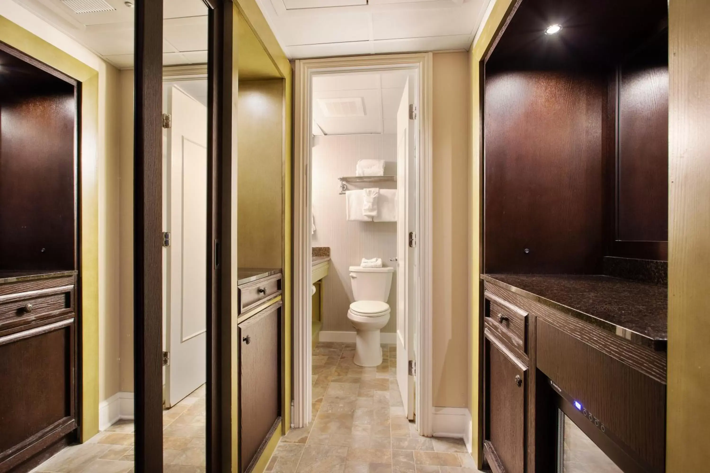 Kitchen or kitchenette, Bathroom in Hotel St. Marie