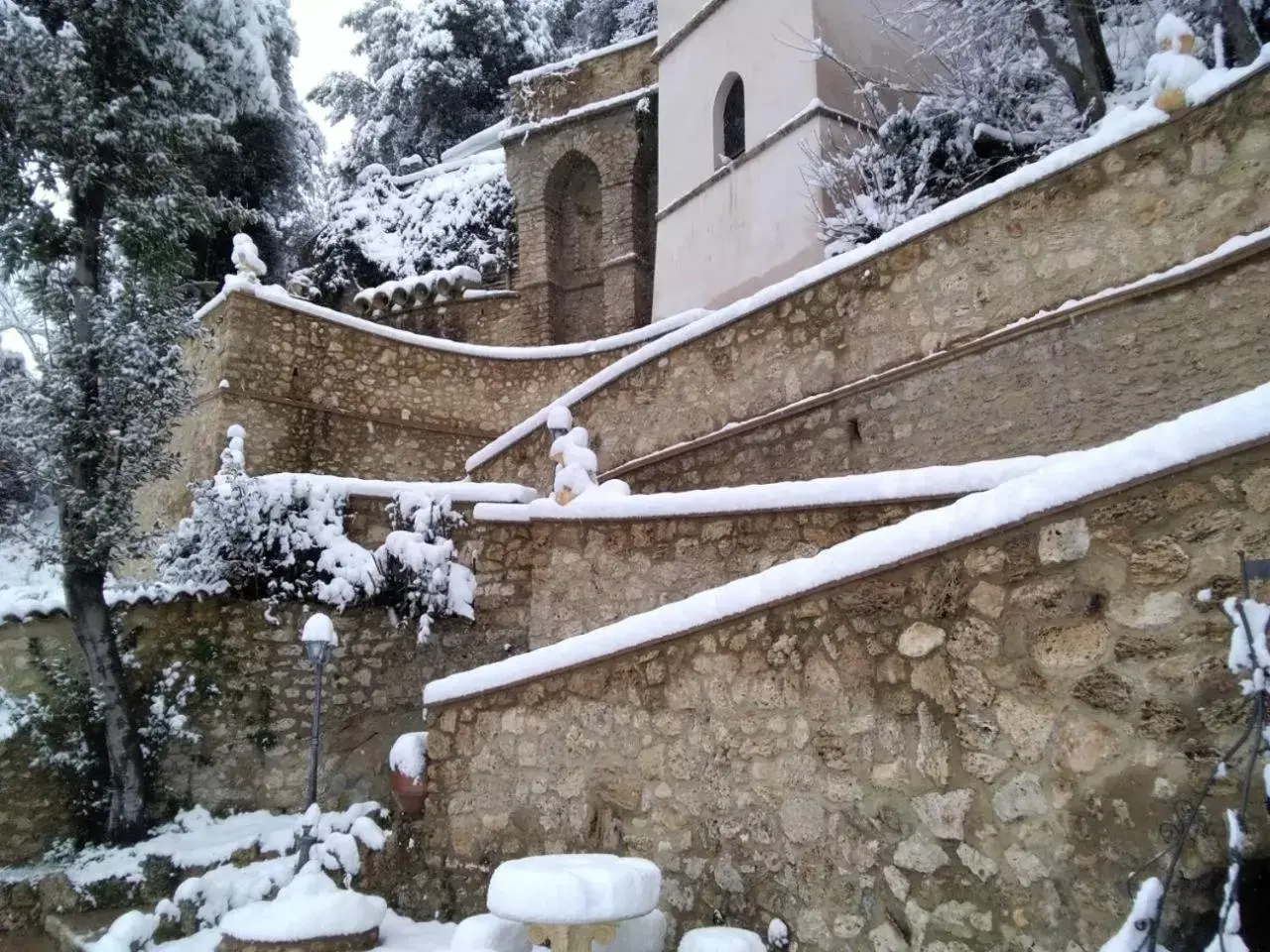 Garden view, Winter in Palazzo Moraschi Subiaco