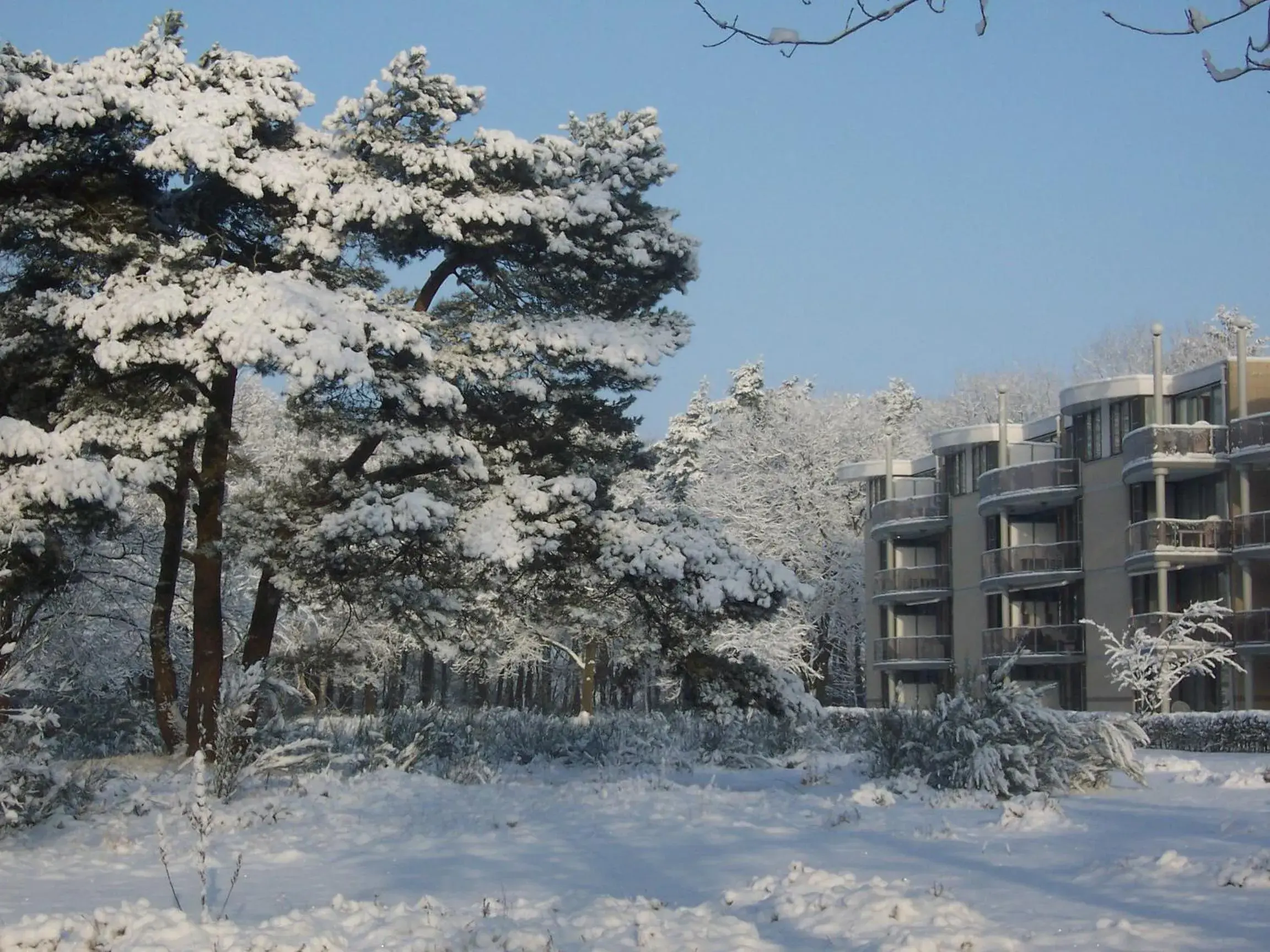 Property building, Winter in Resort Bad Boekelo