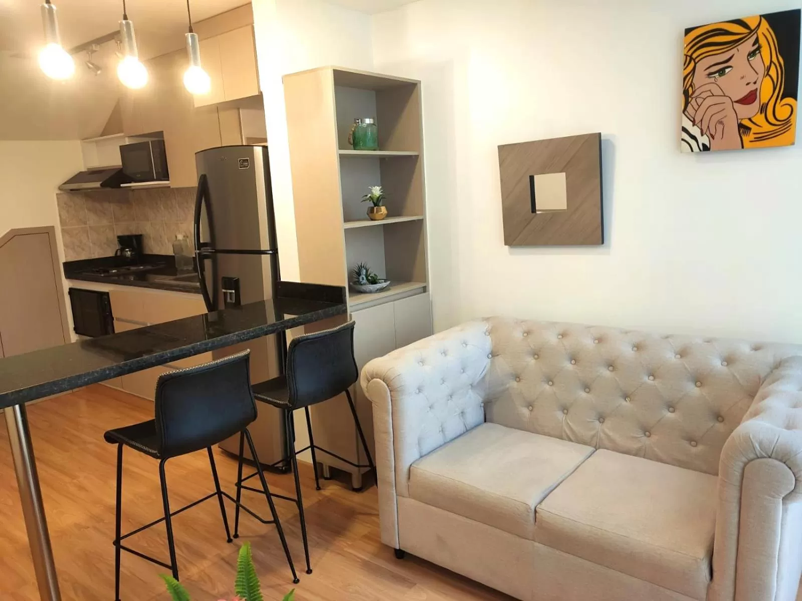 Living room in Cora 96 Street Apartments