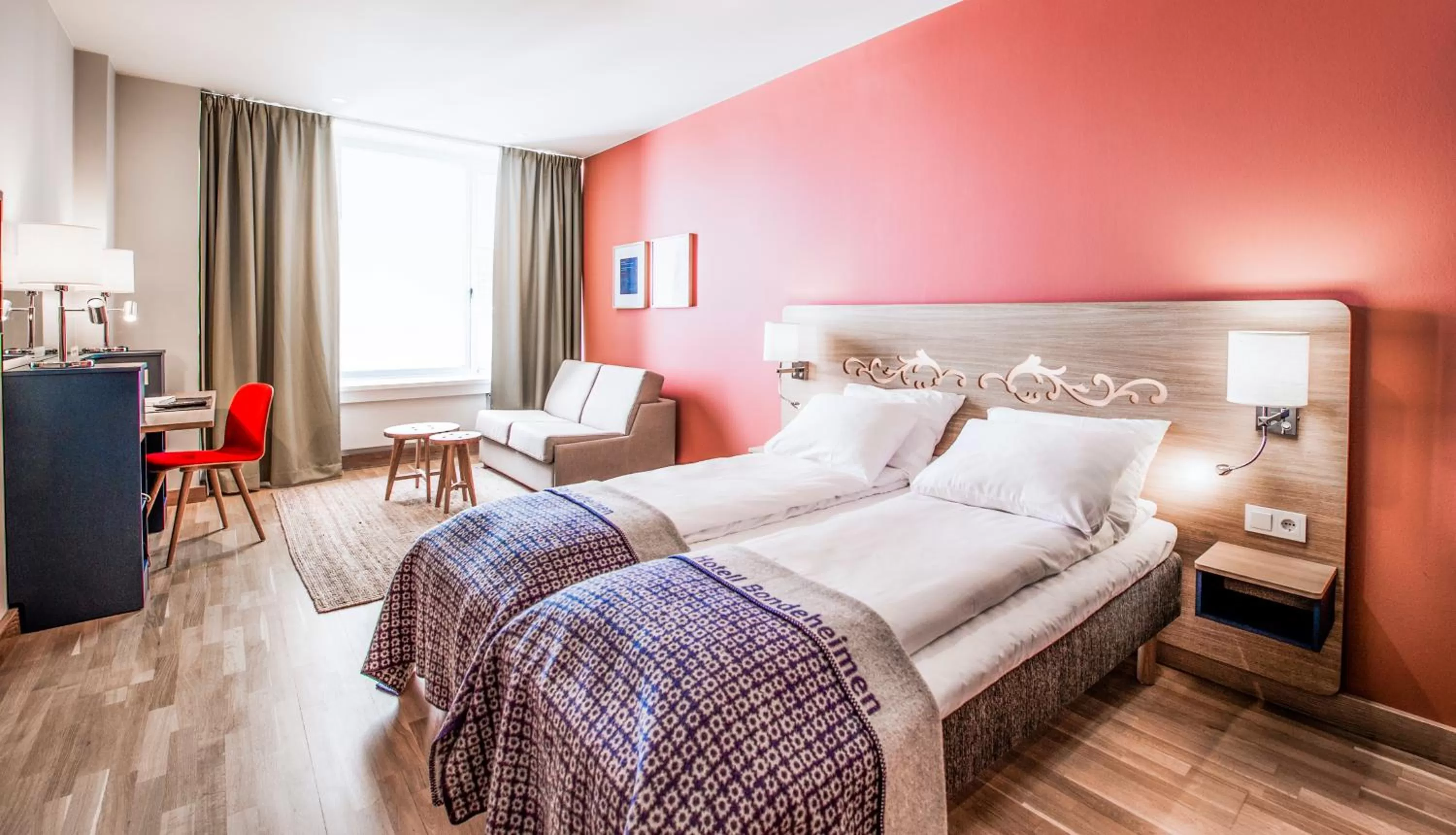 Bedroom, Bed in Hotell Bondeheimen