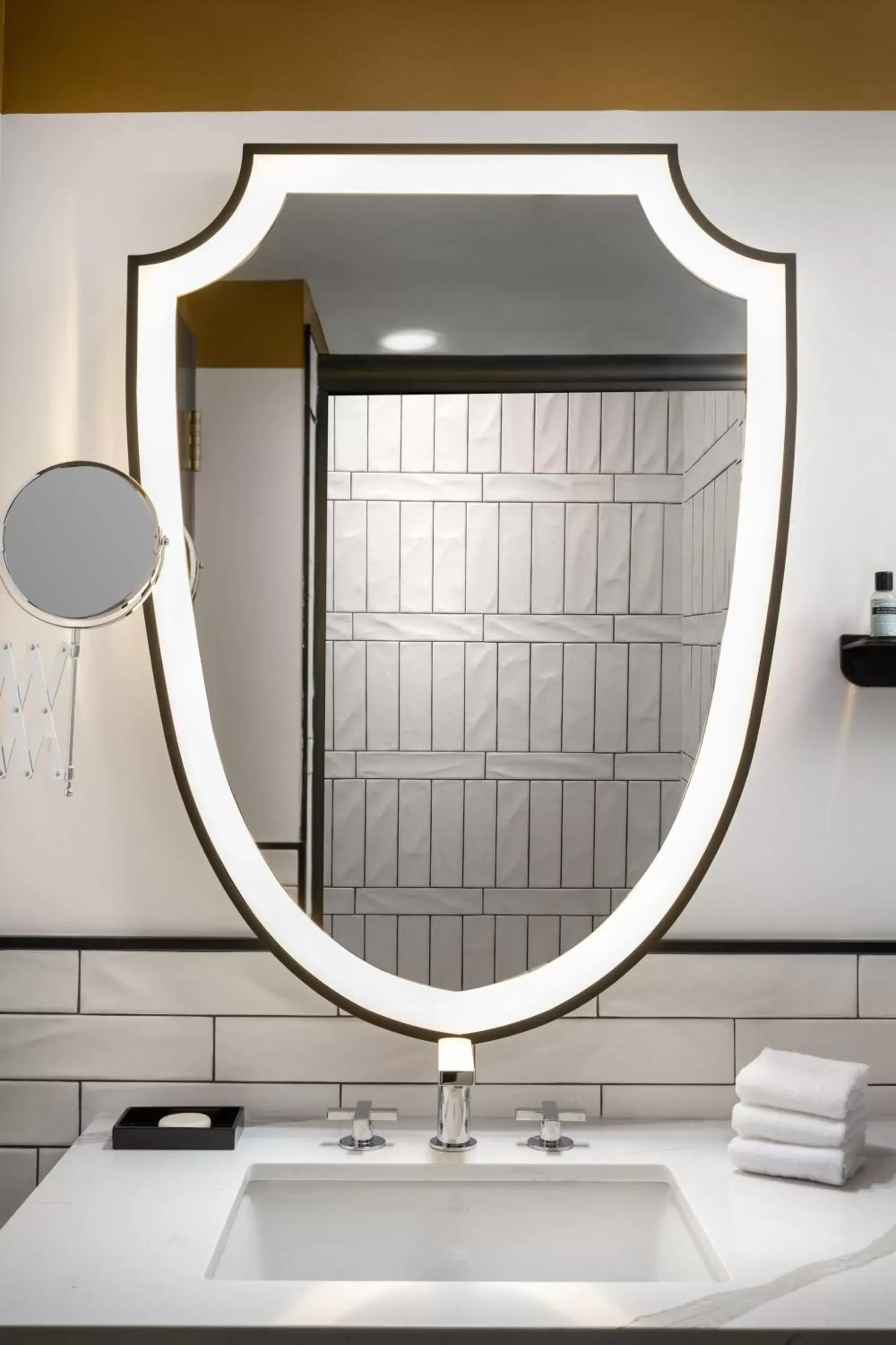 Bathroom in The Union Club Hotel at Purdue University, Autograph Collection