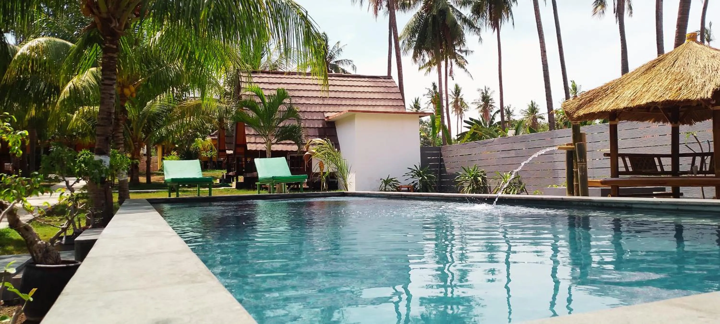 Pool view in Pandan Bungalow
