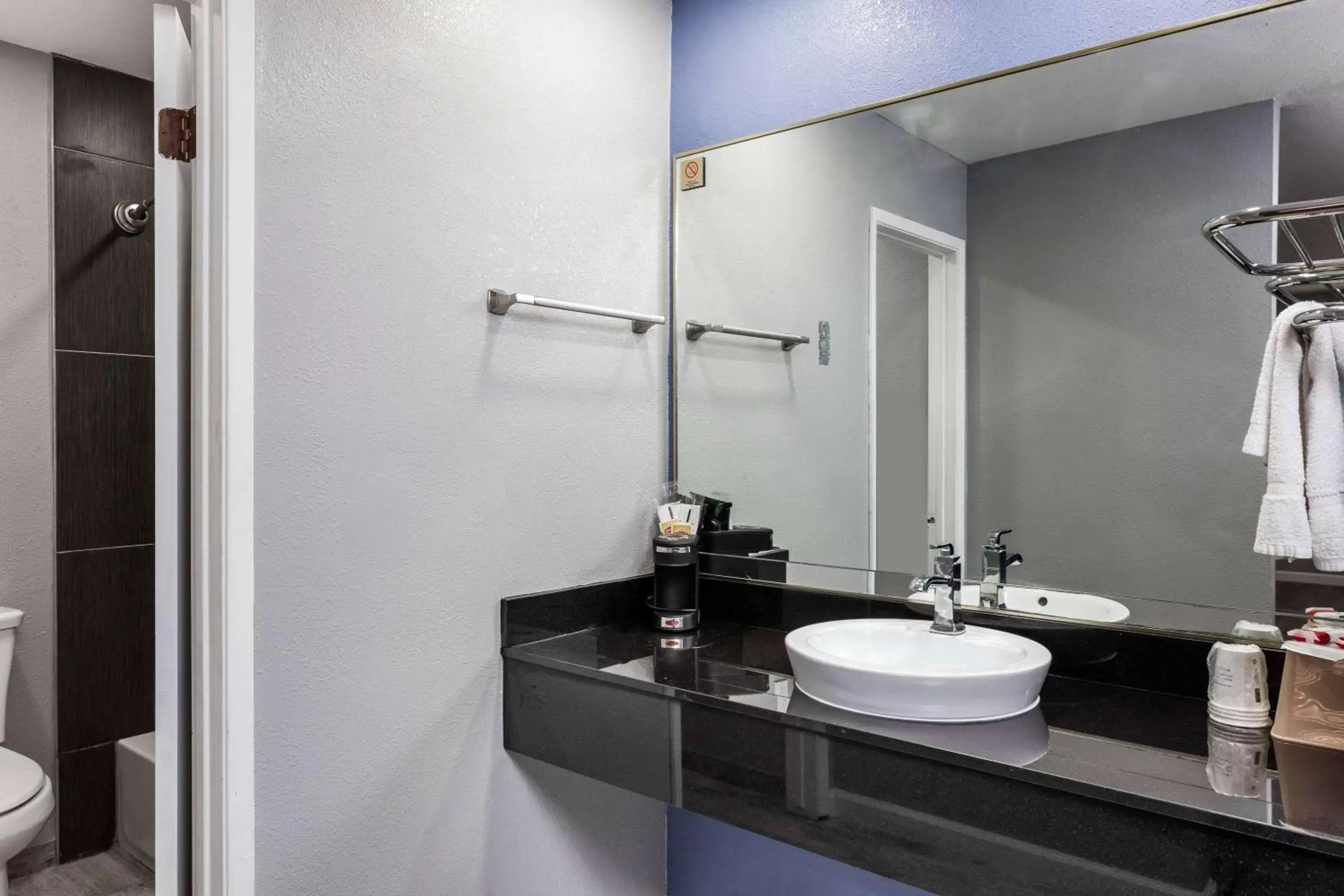 Bathroom in Super 8 by Wyndham Visalia