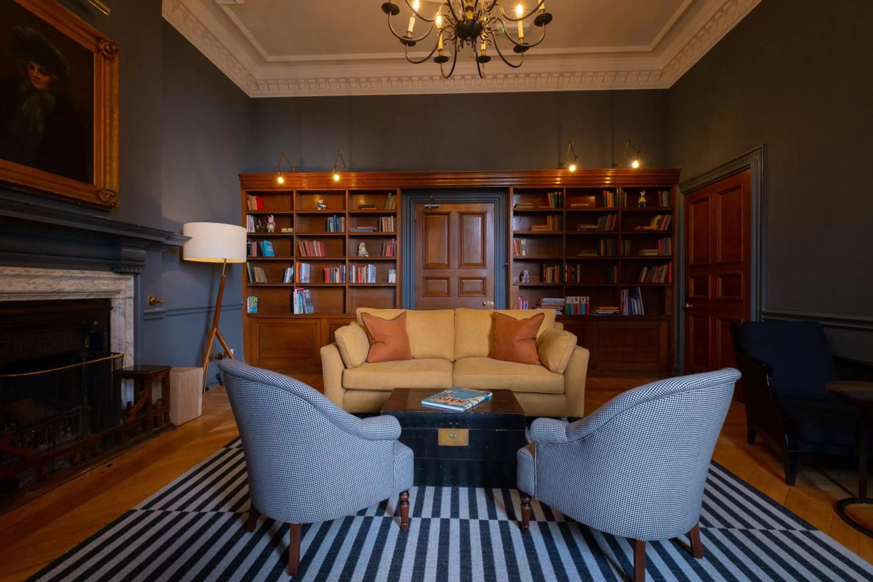 Library in Fowey Hall Hotel