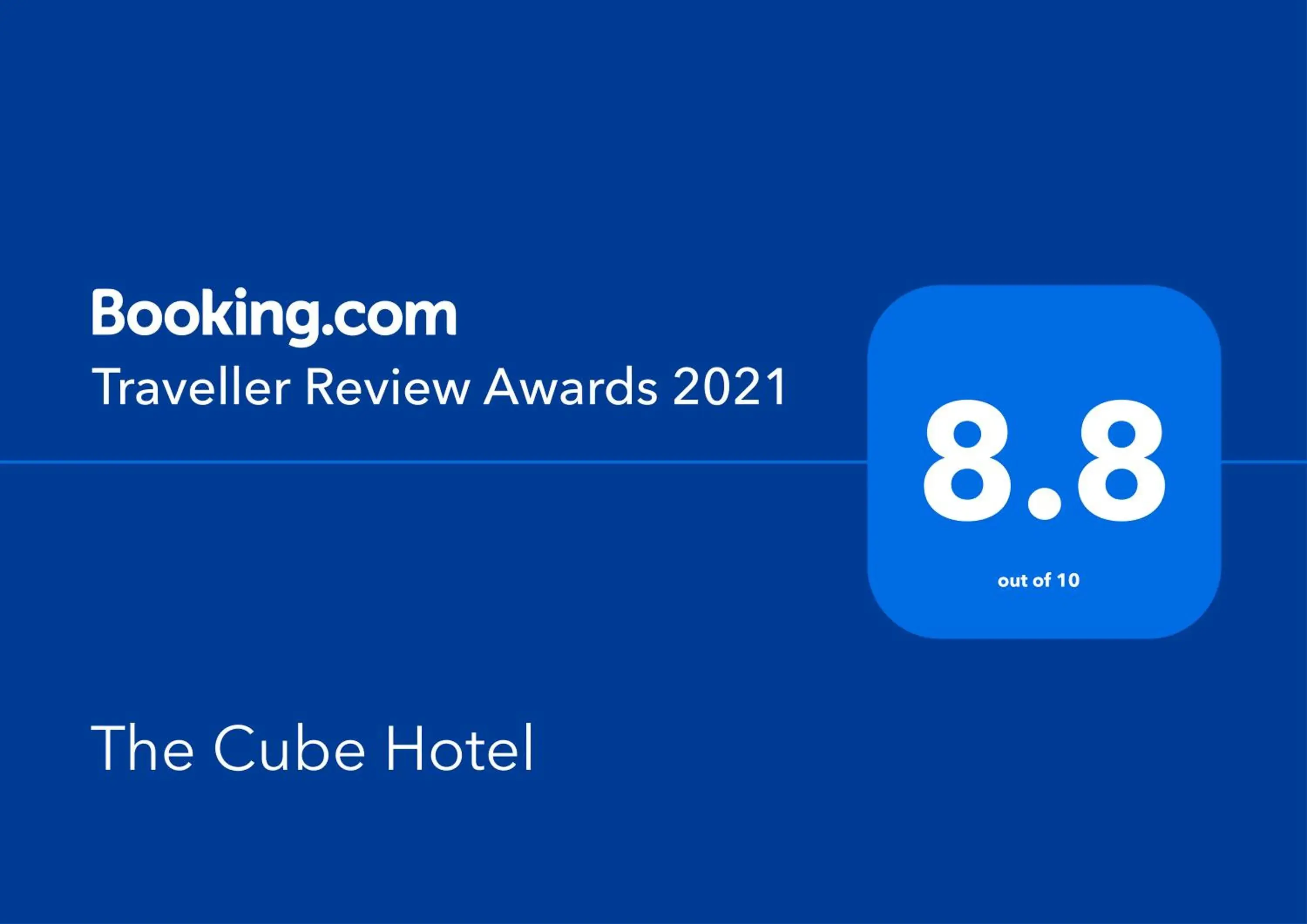 Certificate/Award, Logo/Certificate/Sign/Award in The Cube Hotel