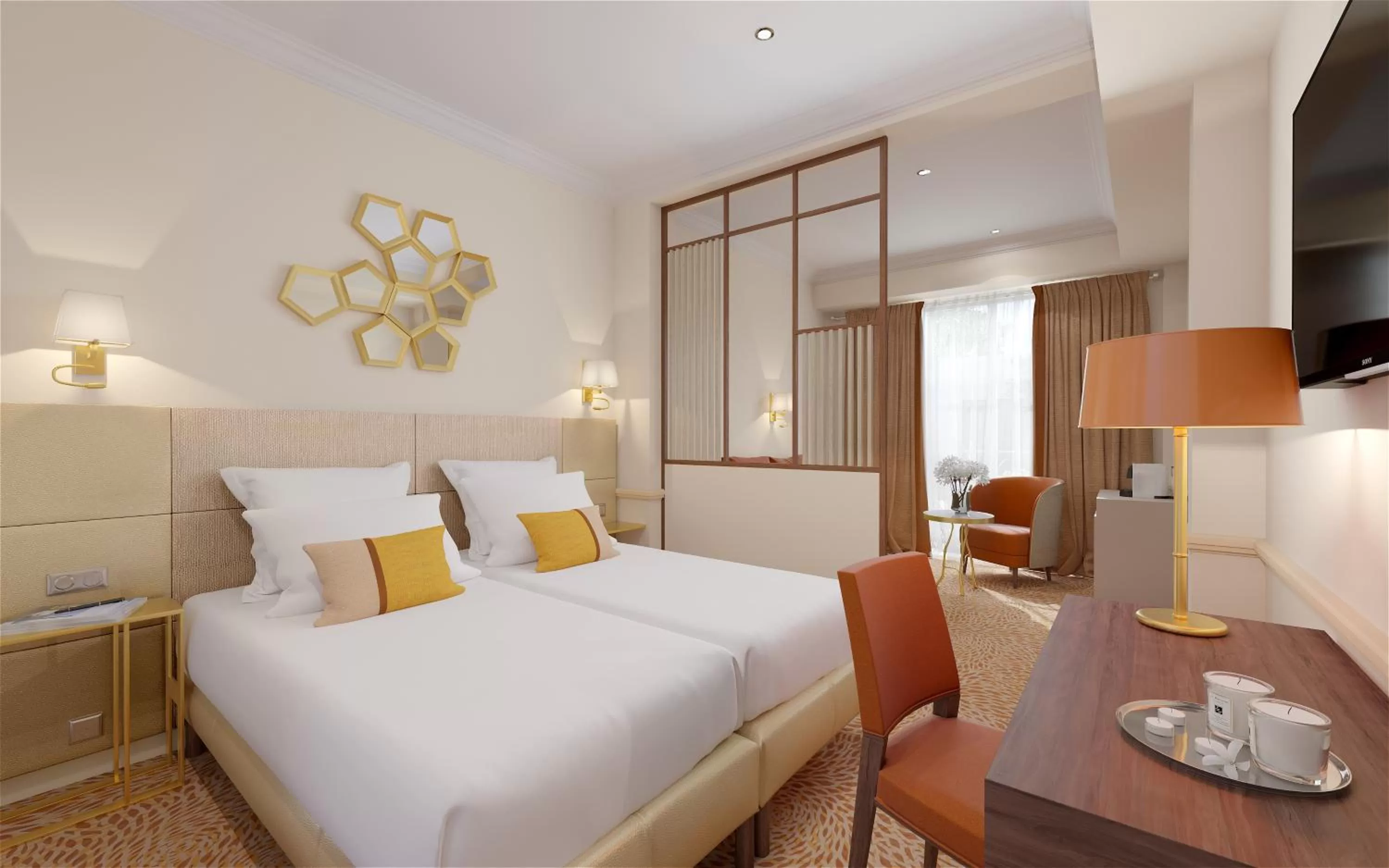 Bed in Hotel De Suede Saint Germain