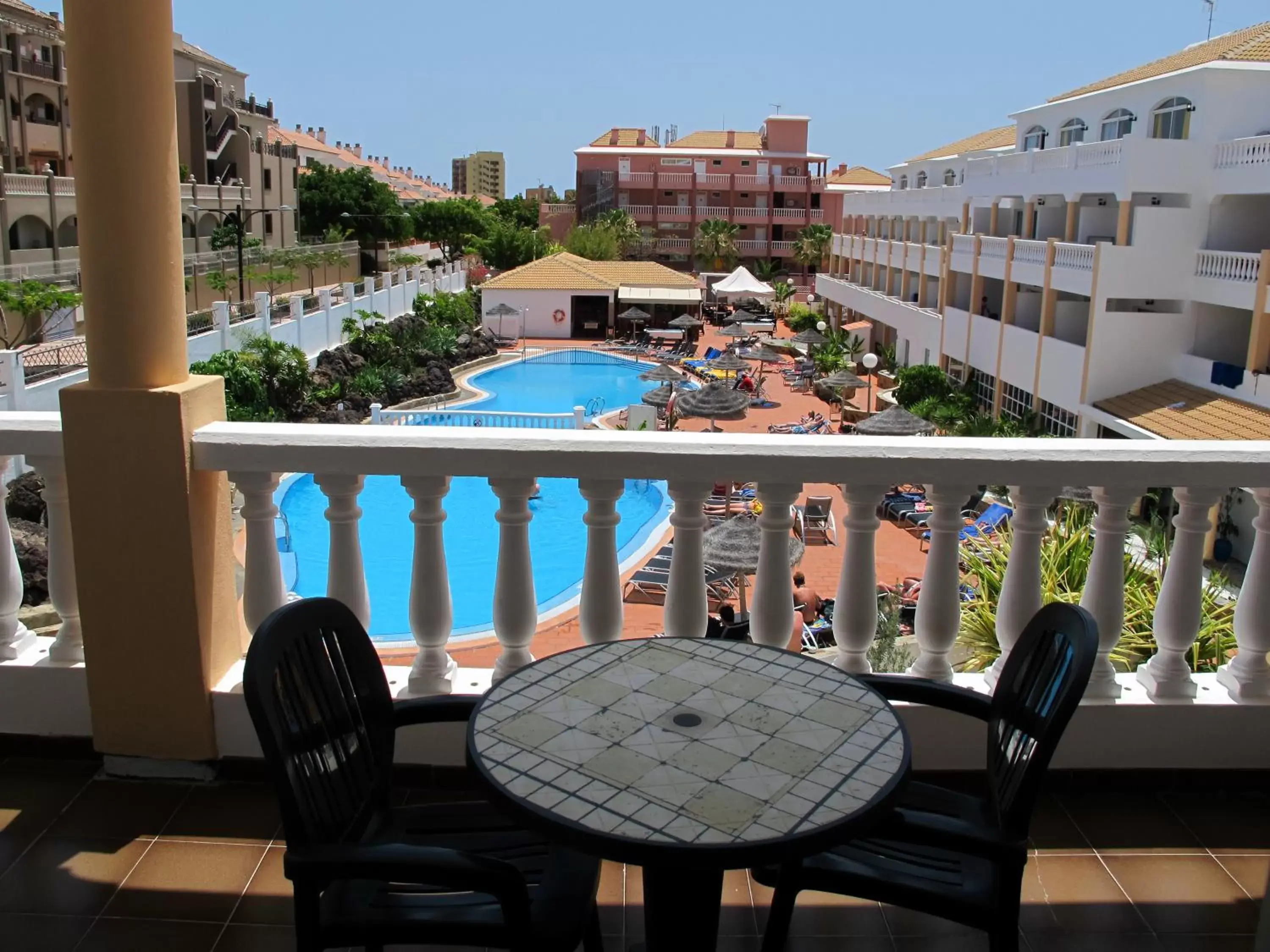 Balcony/Terrace, Pool View in Apartamentos Marola-Portosin