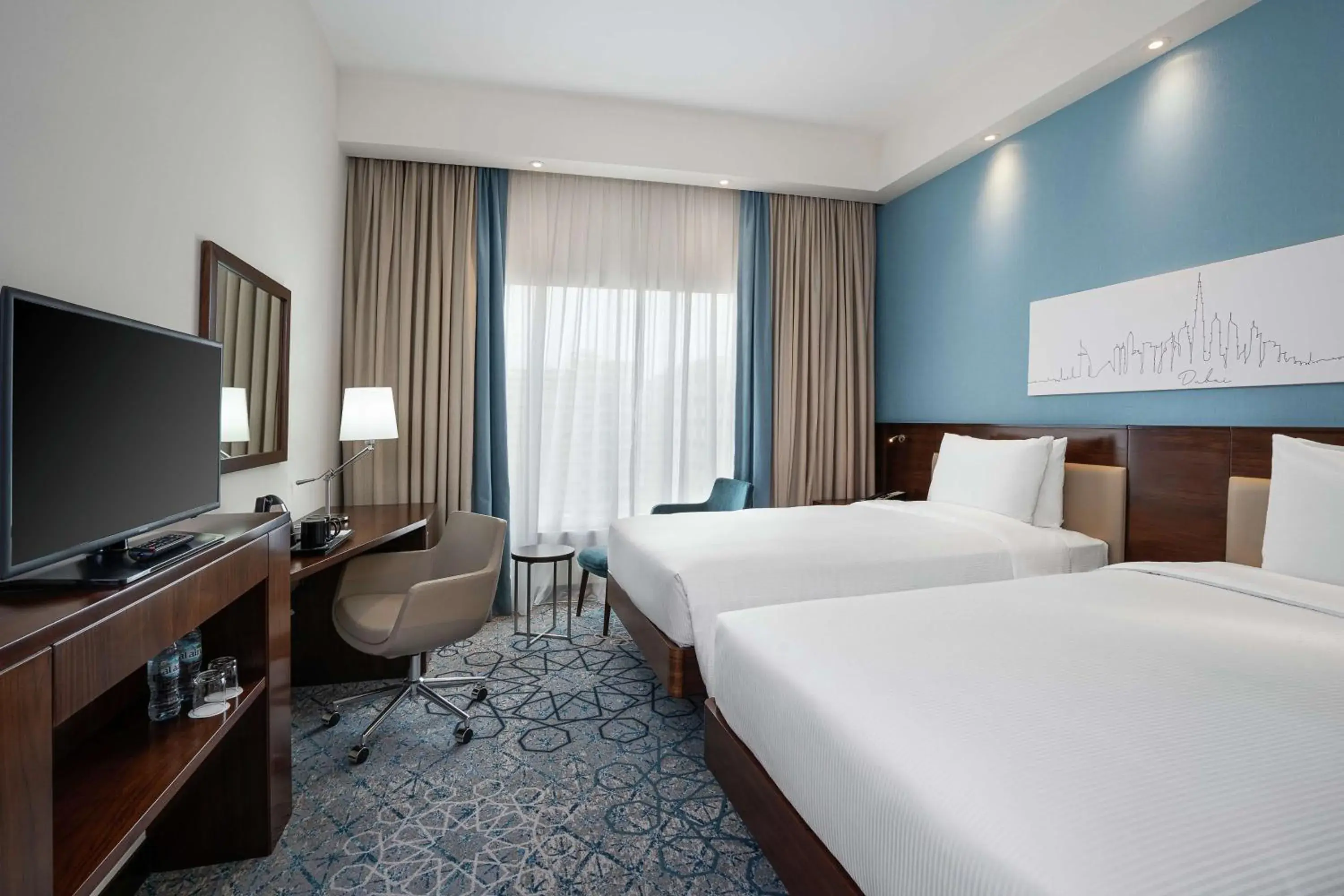 Bedroom, Bed in Hampton By Hilton Dubai Al Barsha