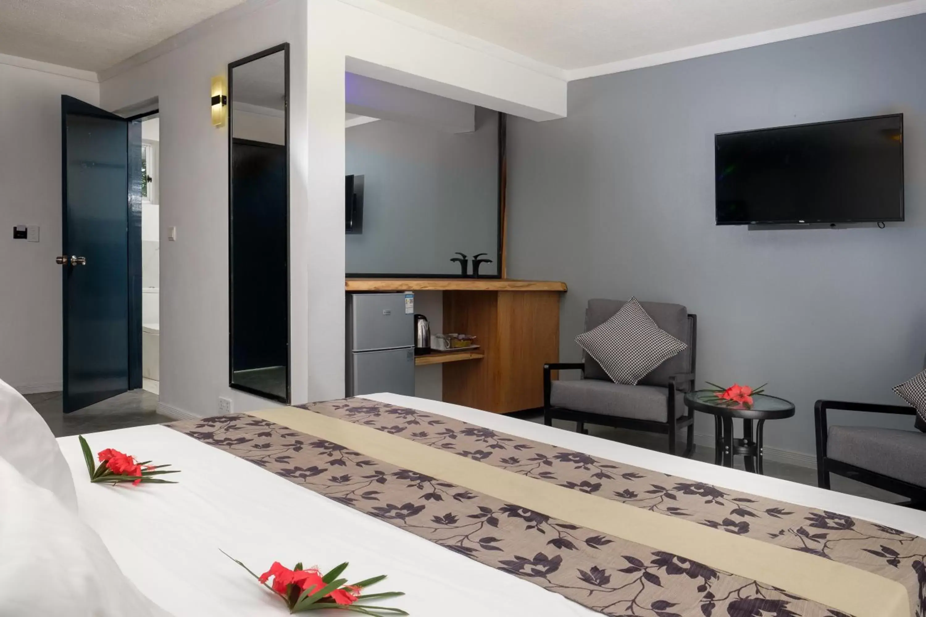 Bed in Club Fiji Resort