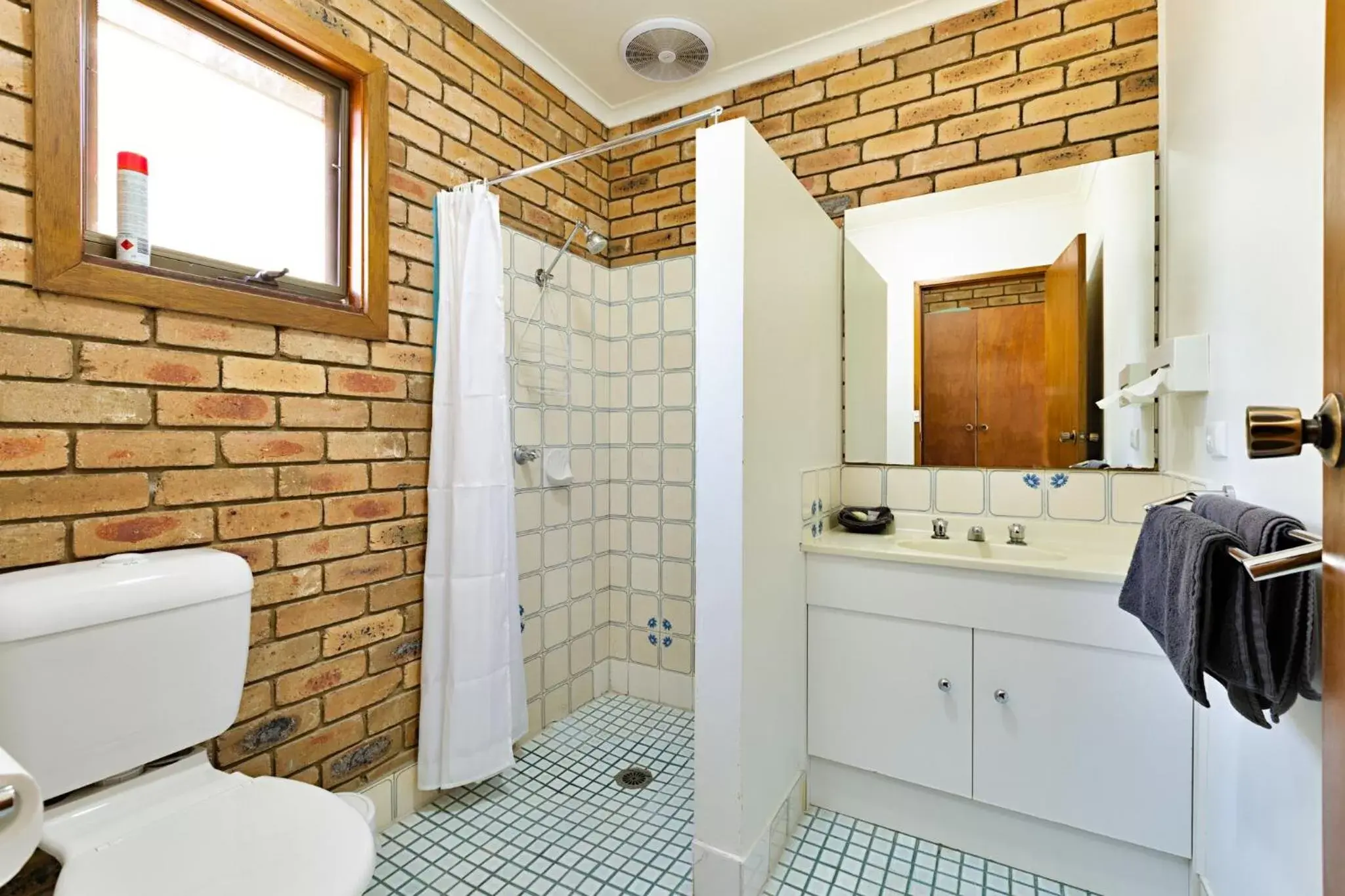 Shower, Bathroom in Statesman Motor Inn