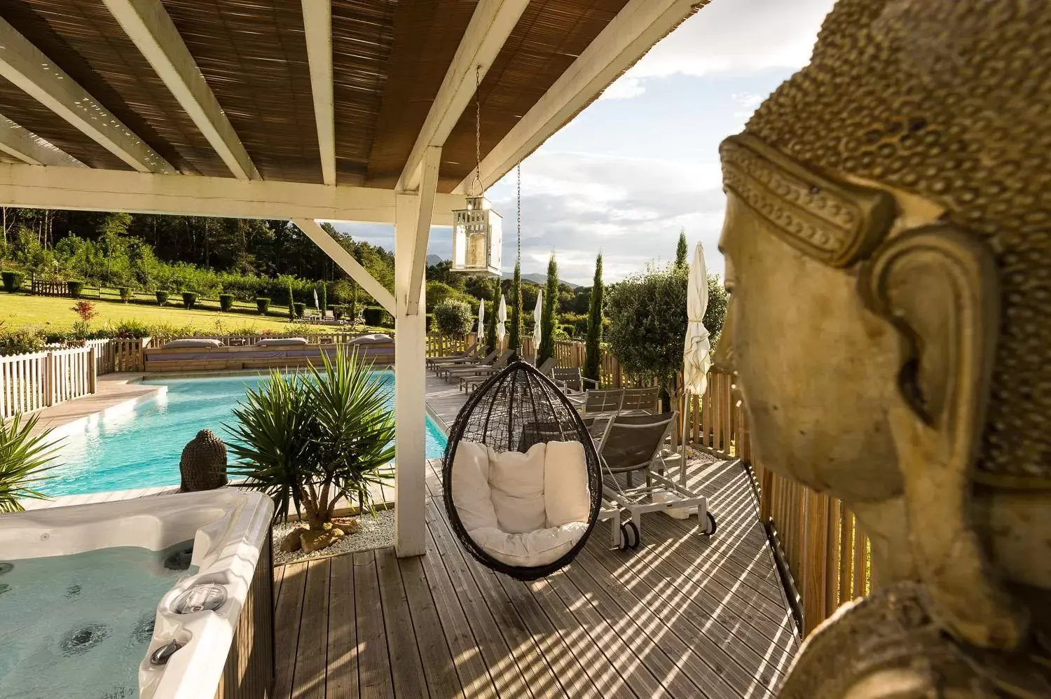 Spa and wellness centre/facilities, Balcony/Terrace in Ferme Elhorga