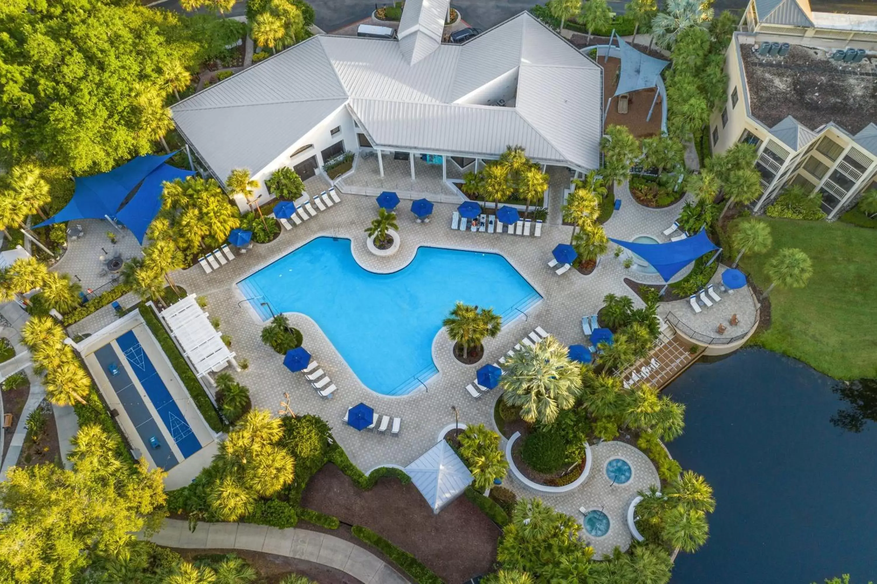 Swimming pool, Bird's-eye View in Marriott's Royal Palms