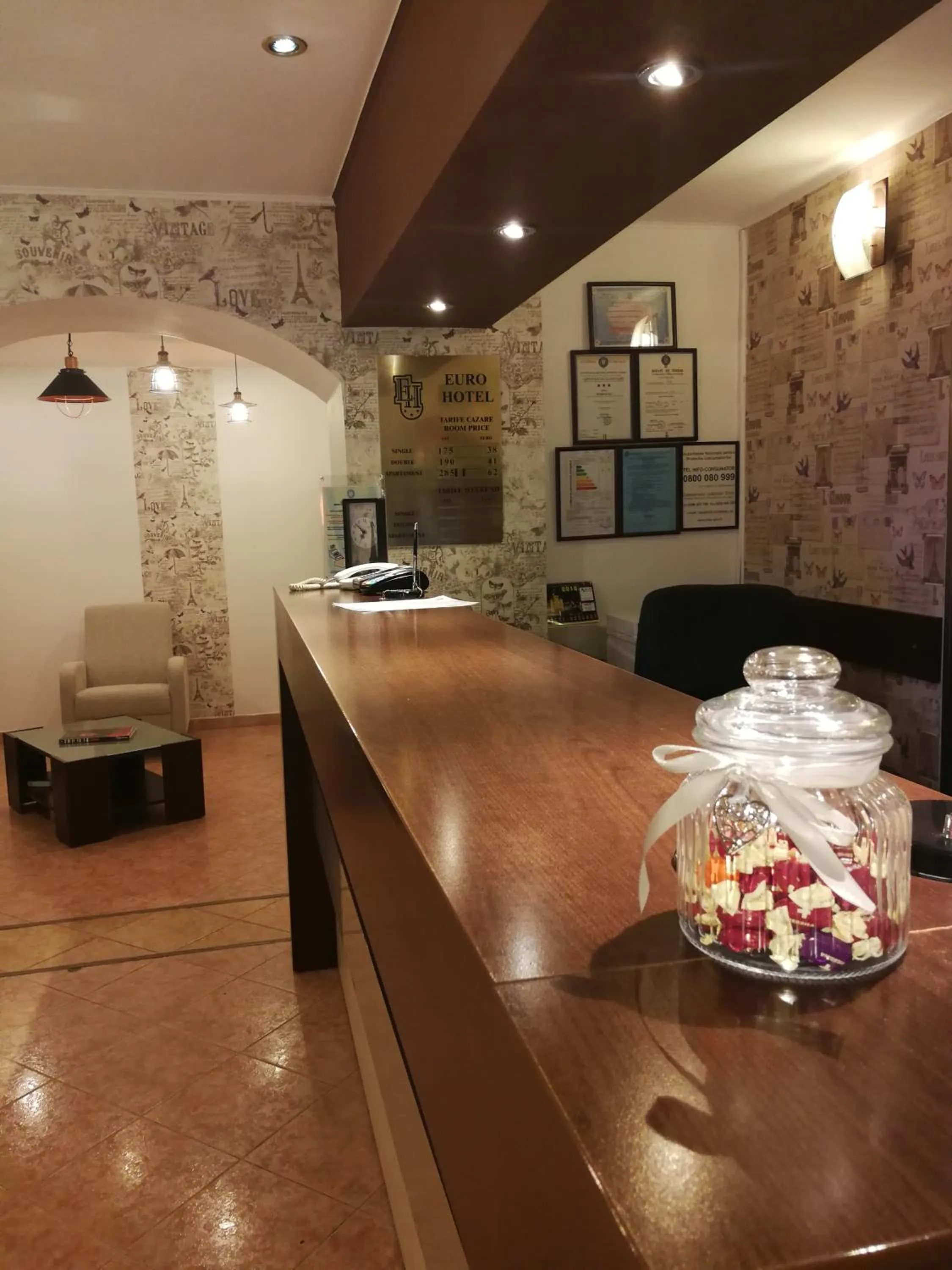 Lobby or reception in Euro Hotel