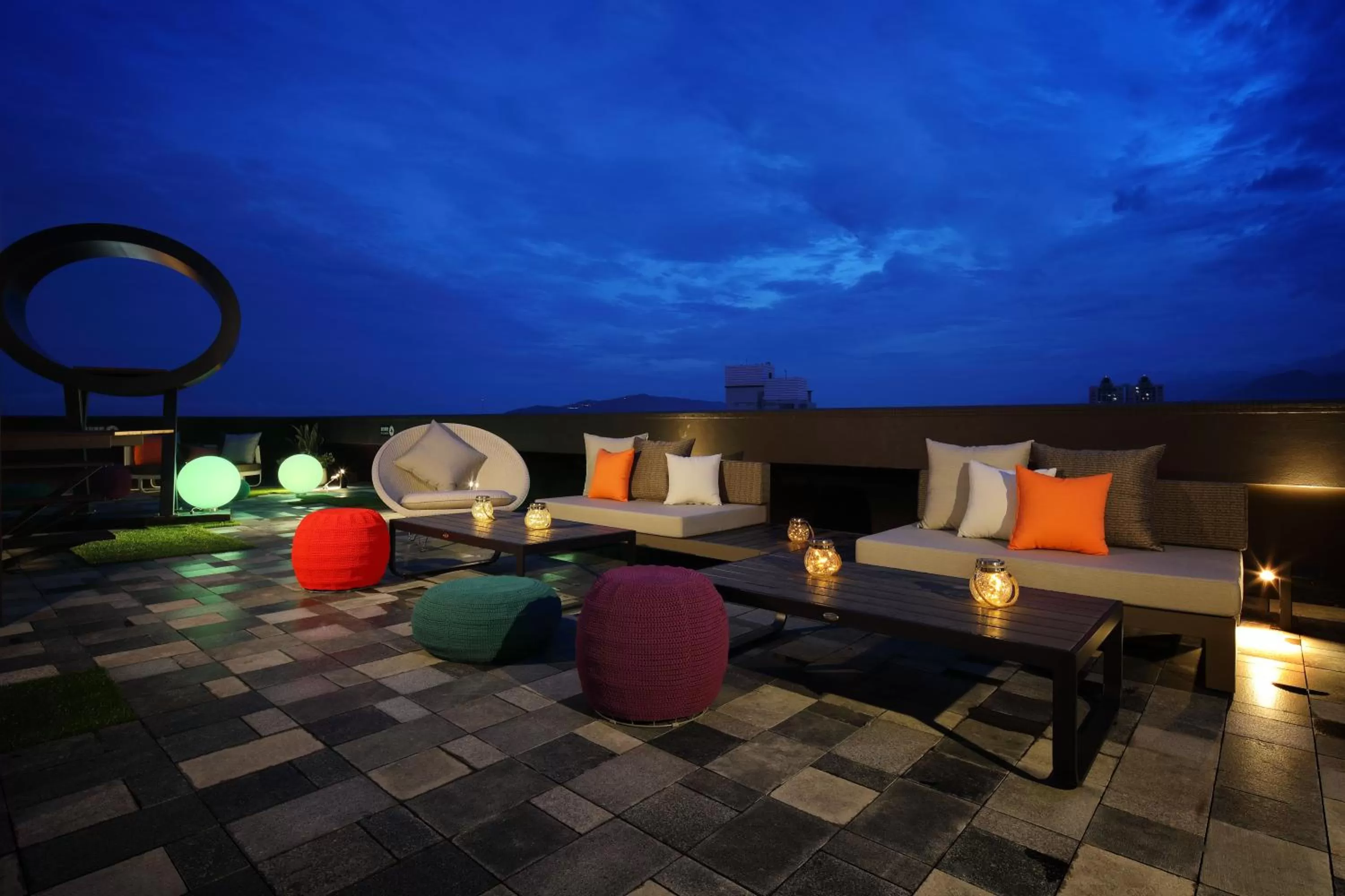 Balcony/Terrace in OLAH Poshtel - Hualien Zhongfu