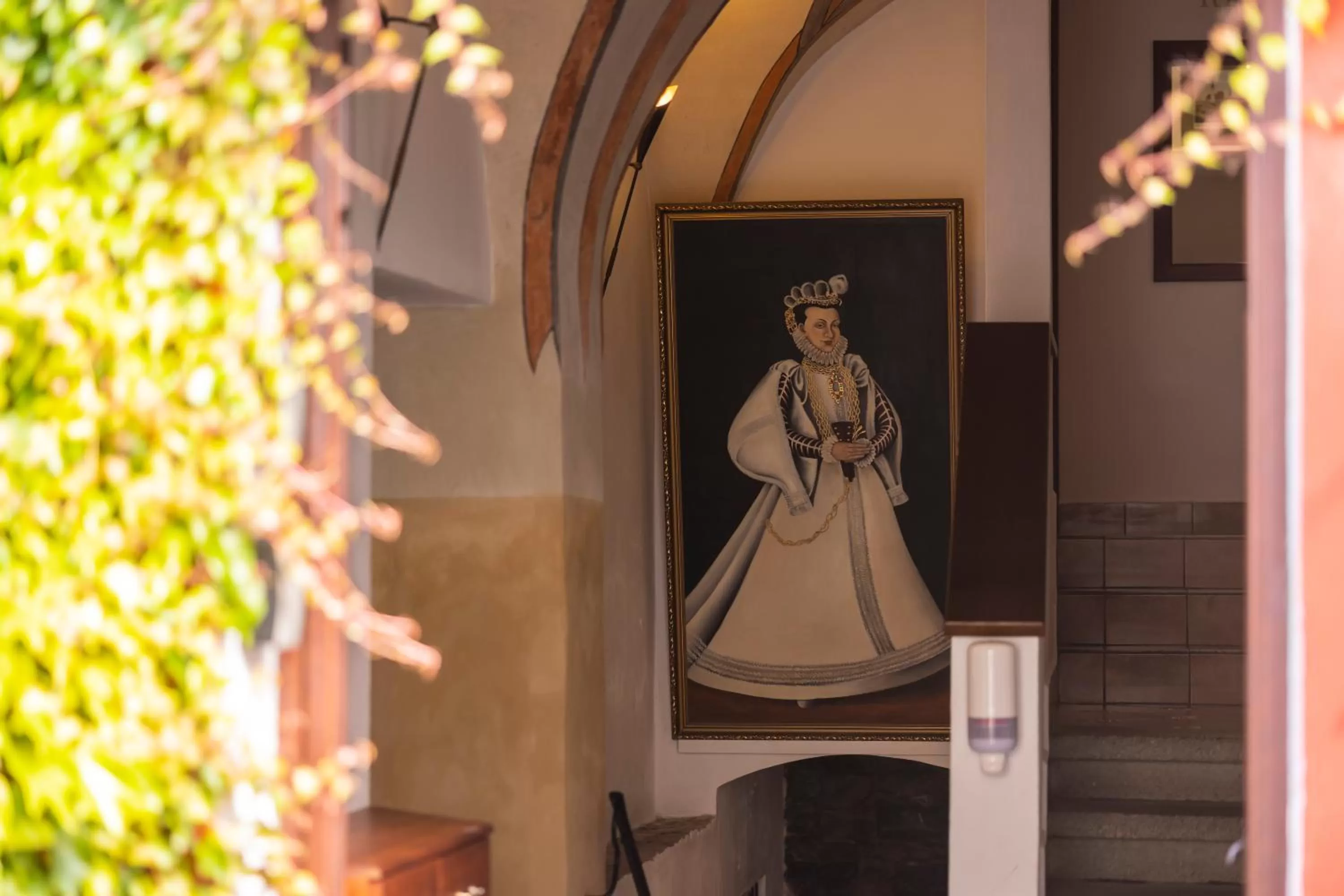 Decorative detail in Hotel Bílá Paní