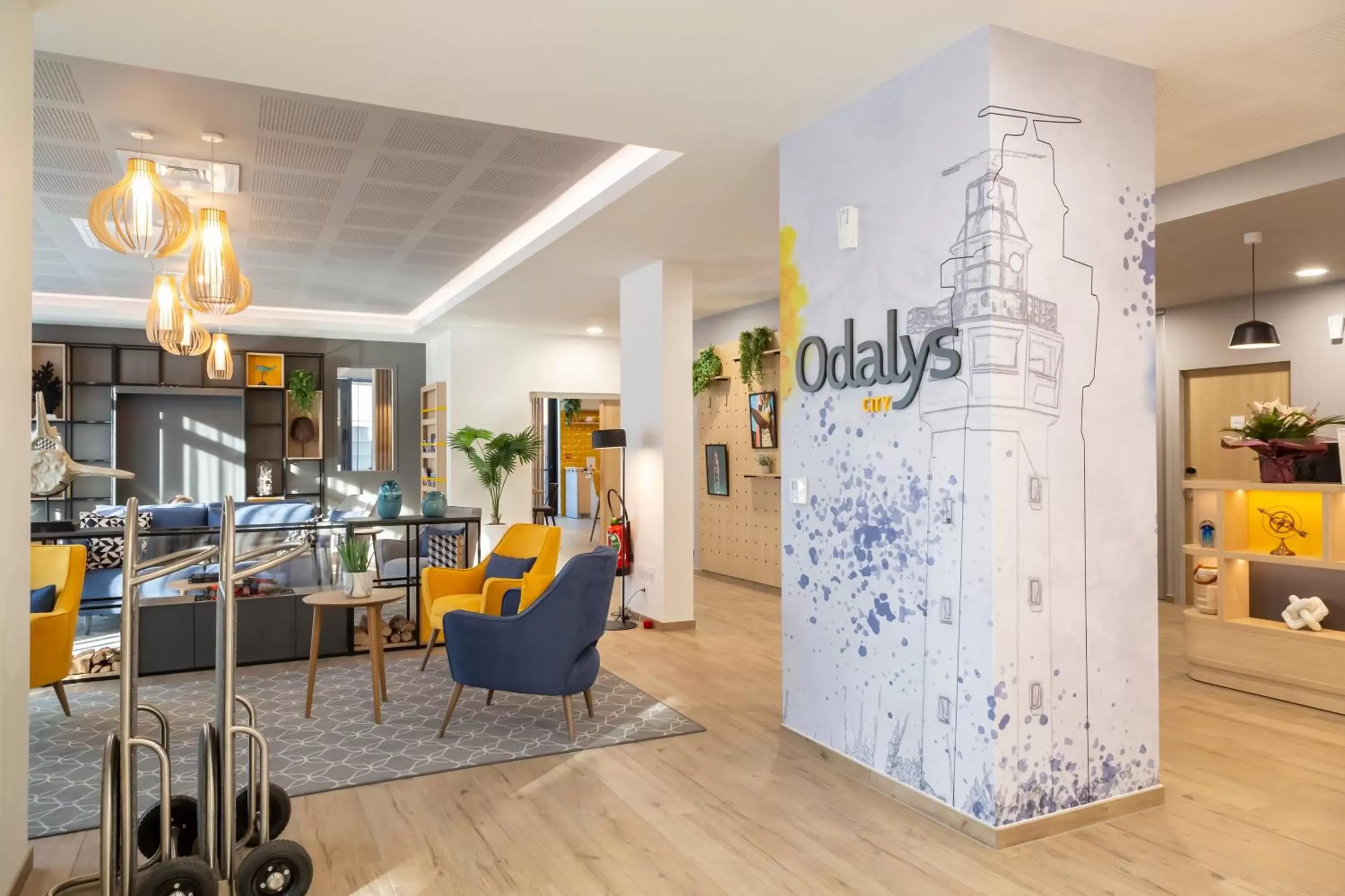 Lobby or reception in Appart Hotel Odalys City Le Havre Centre Lobby or reception in Appart Hotel Odalys City Le Havre Centre