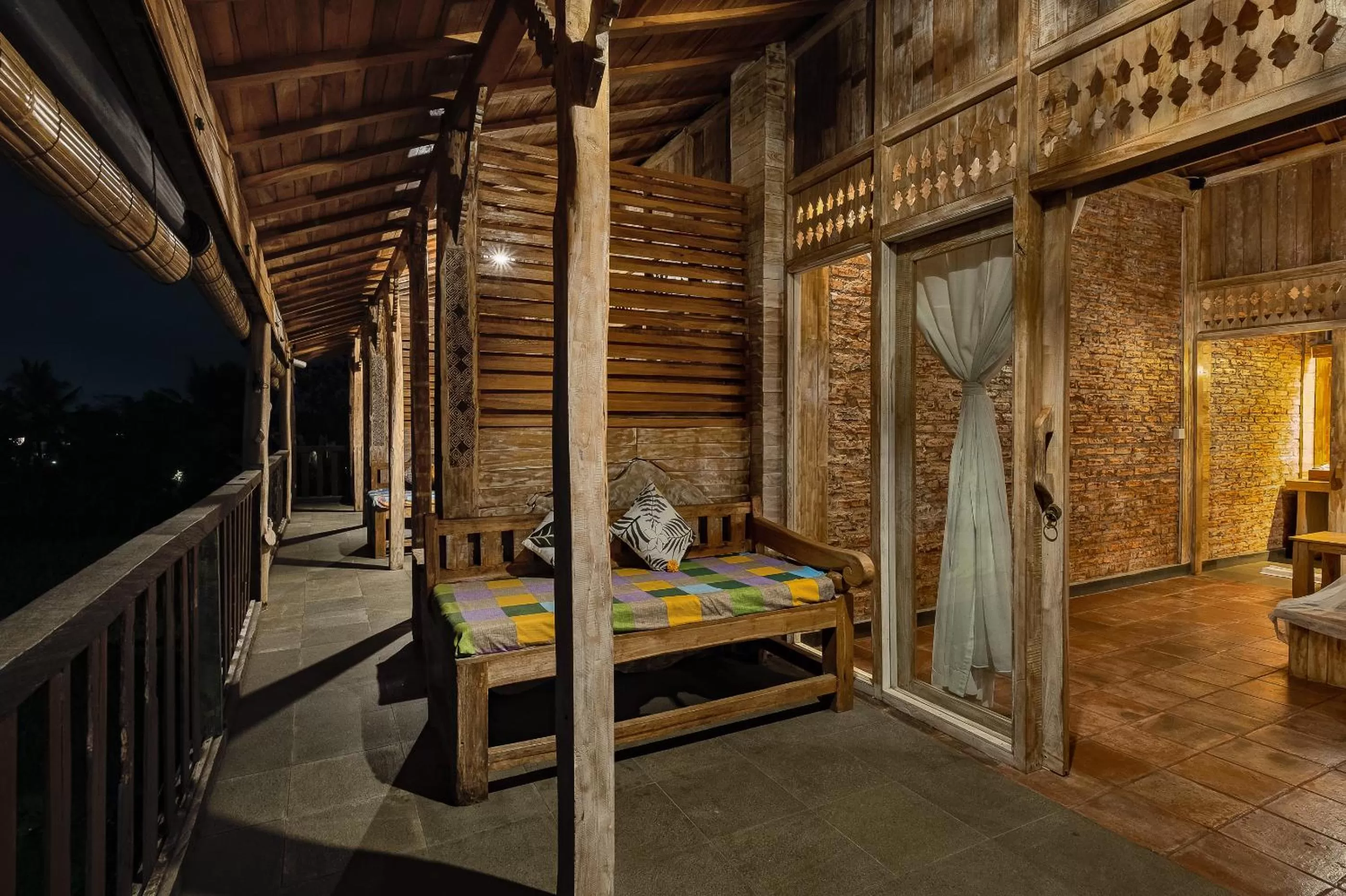 Balcony/Terrace in Joglo Organik Guesthouse