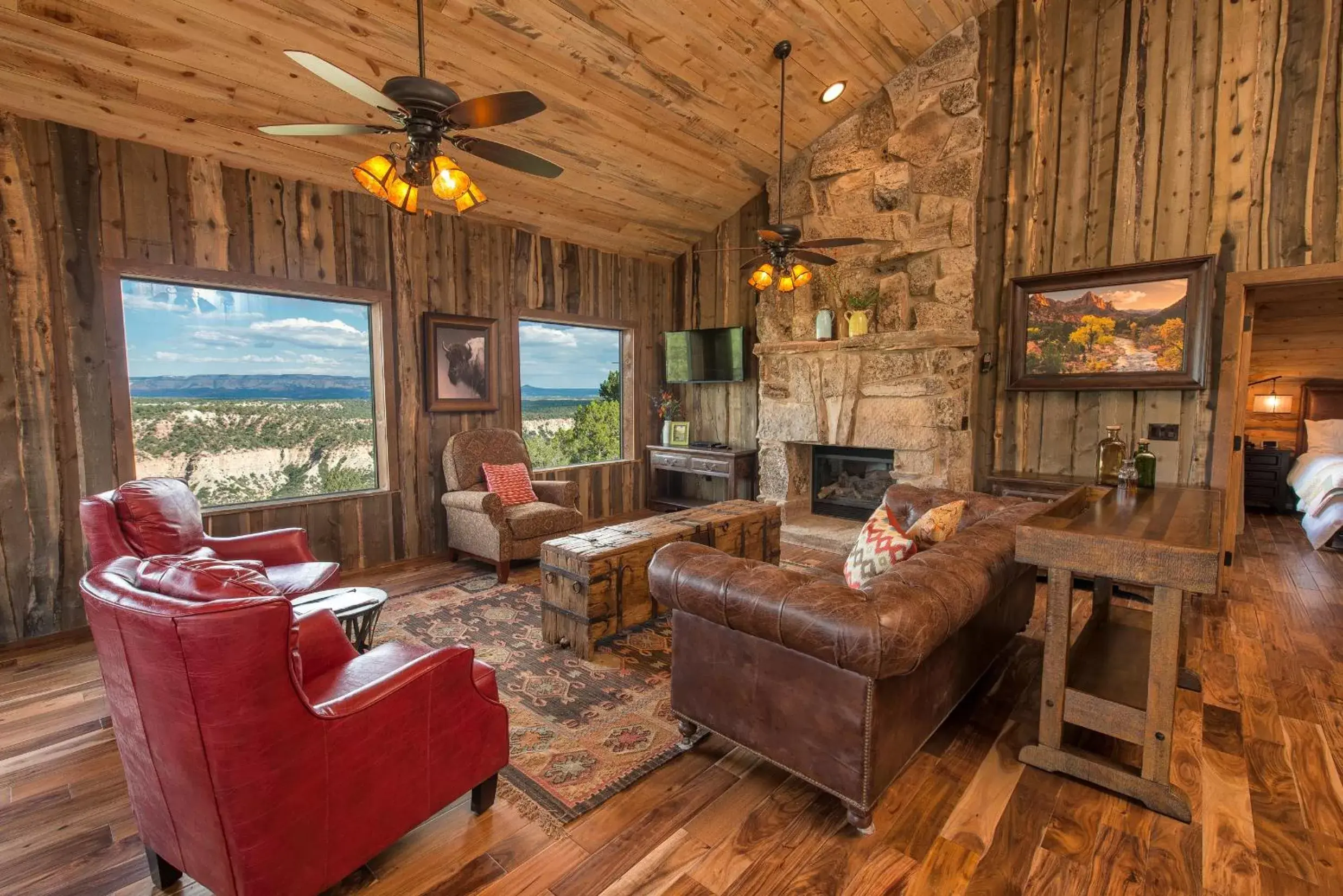 Living room, Seating Area in Zion Mountain Ranch