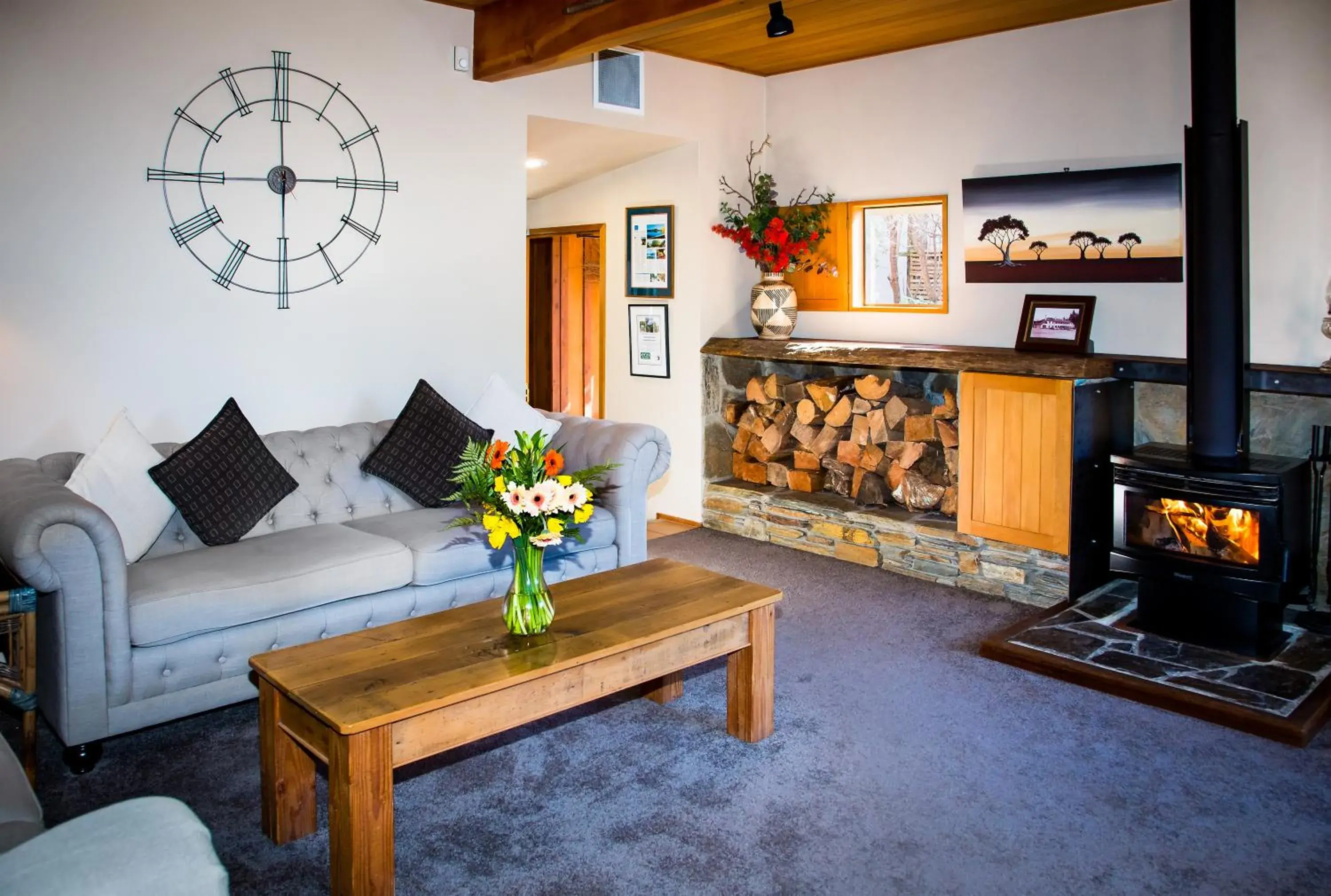 Communal lounge/ TV room, Seating Area in Te Wanaka Lodge