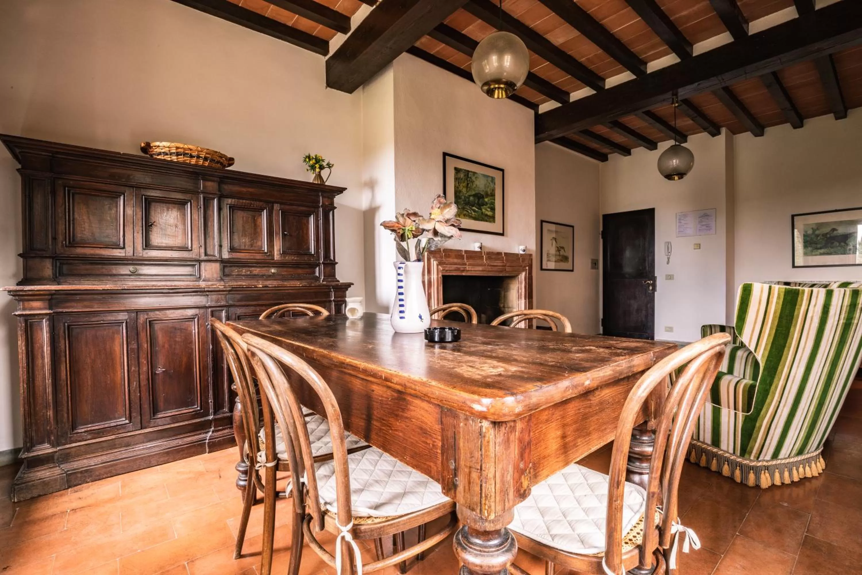Living room, Dining Area in Country Residence Cipriano - La Torre alle Tolfe
