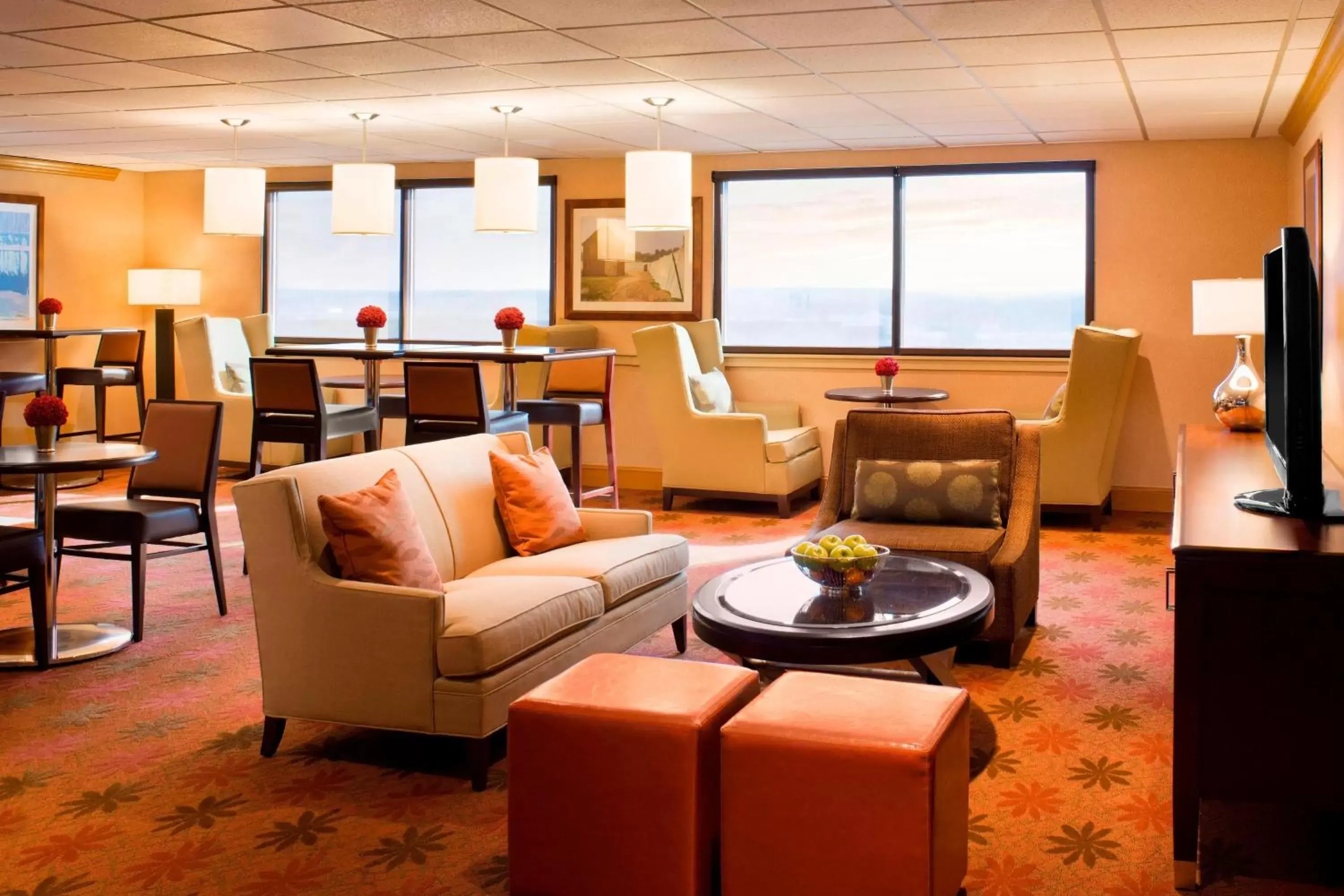 Lounge or bar, Seating Area in Sheraton Hartford Hotel at Bradley Airport