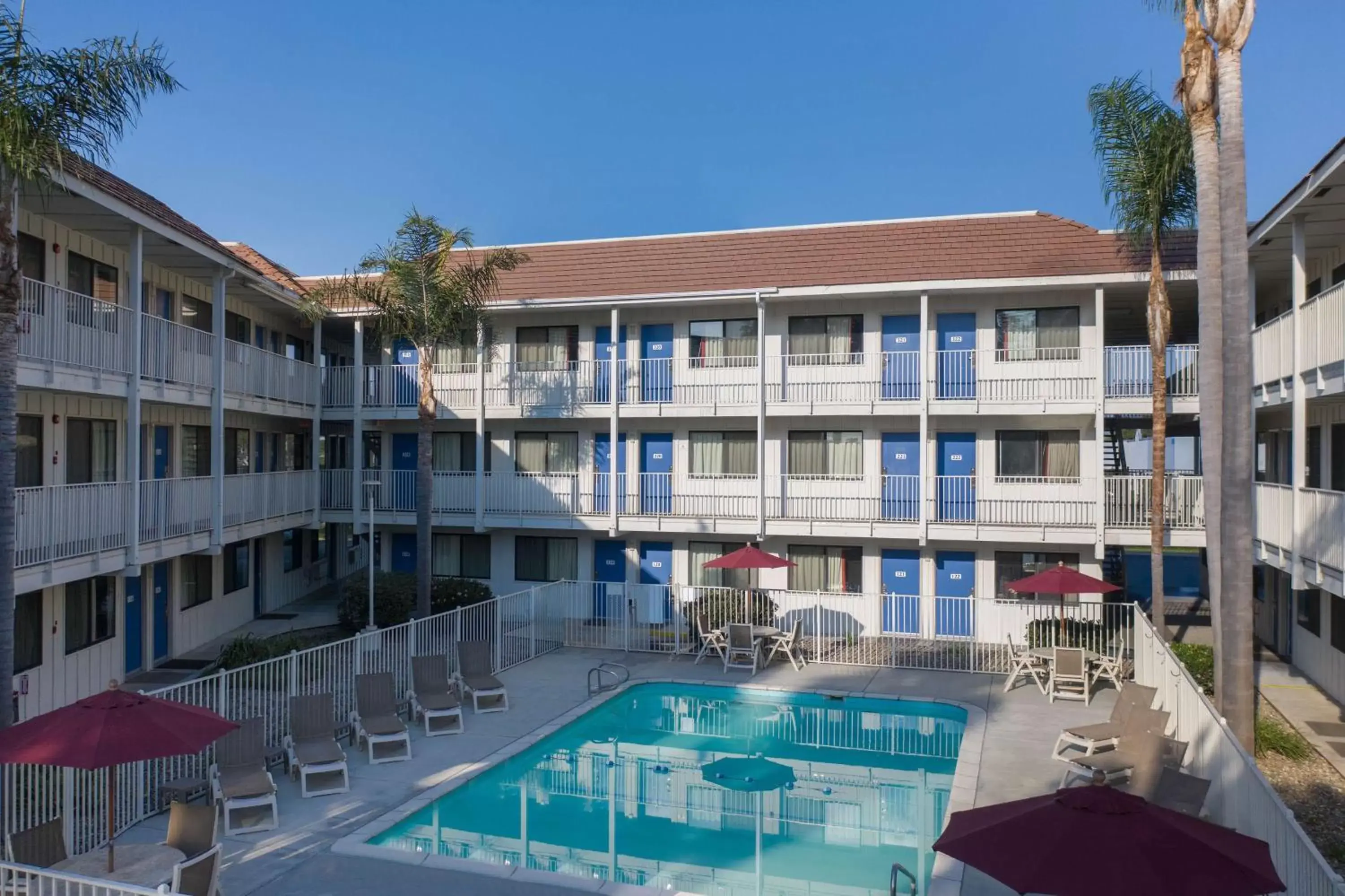 Pool View in Motel 6-Carpinteria, CA - Santa Barbara - North