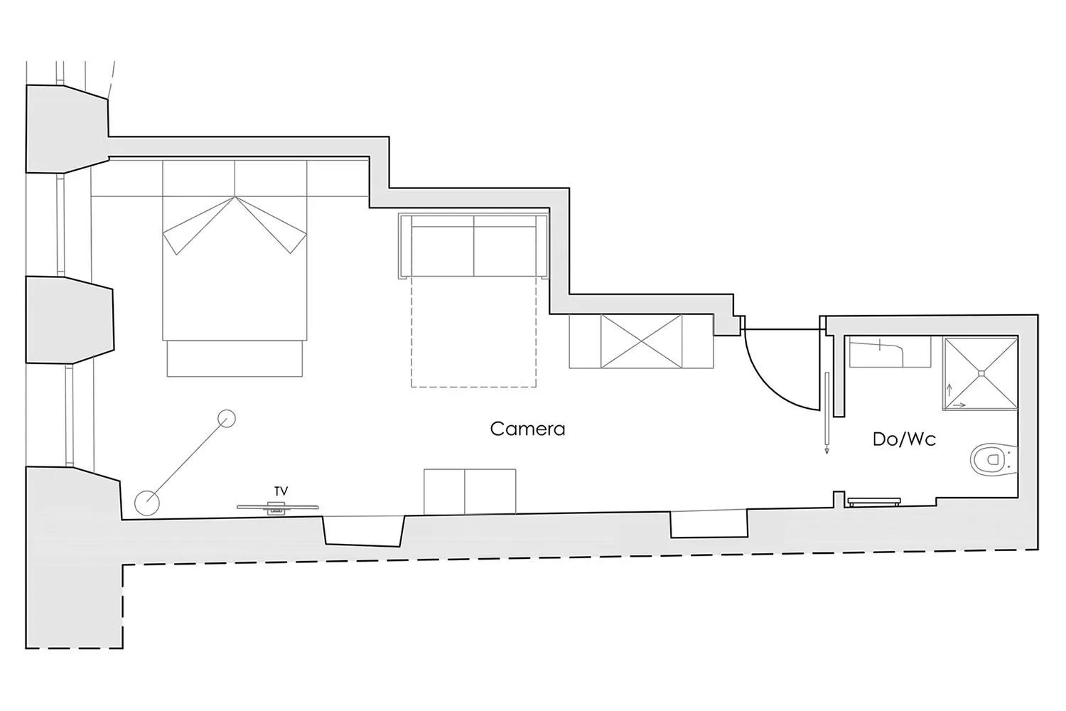 Floor plan in Arcadia Rooms