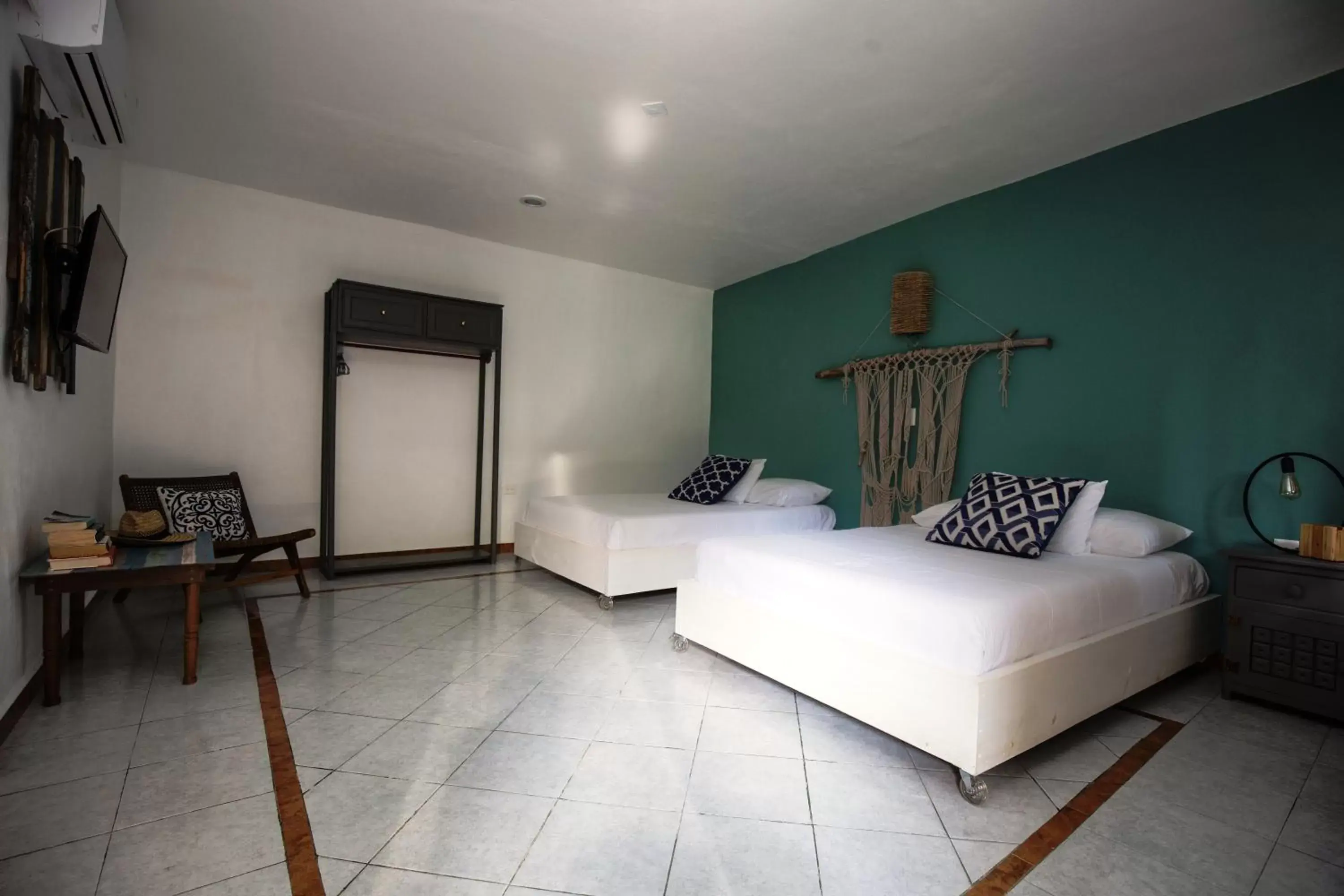 Bed, Seating Area in Casa Colonial Tulum