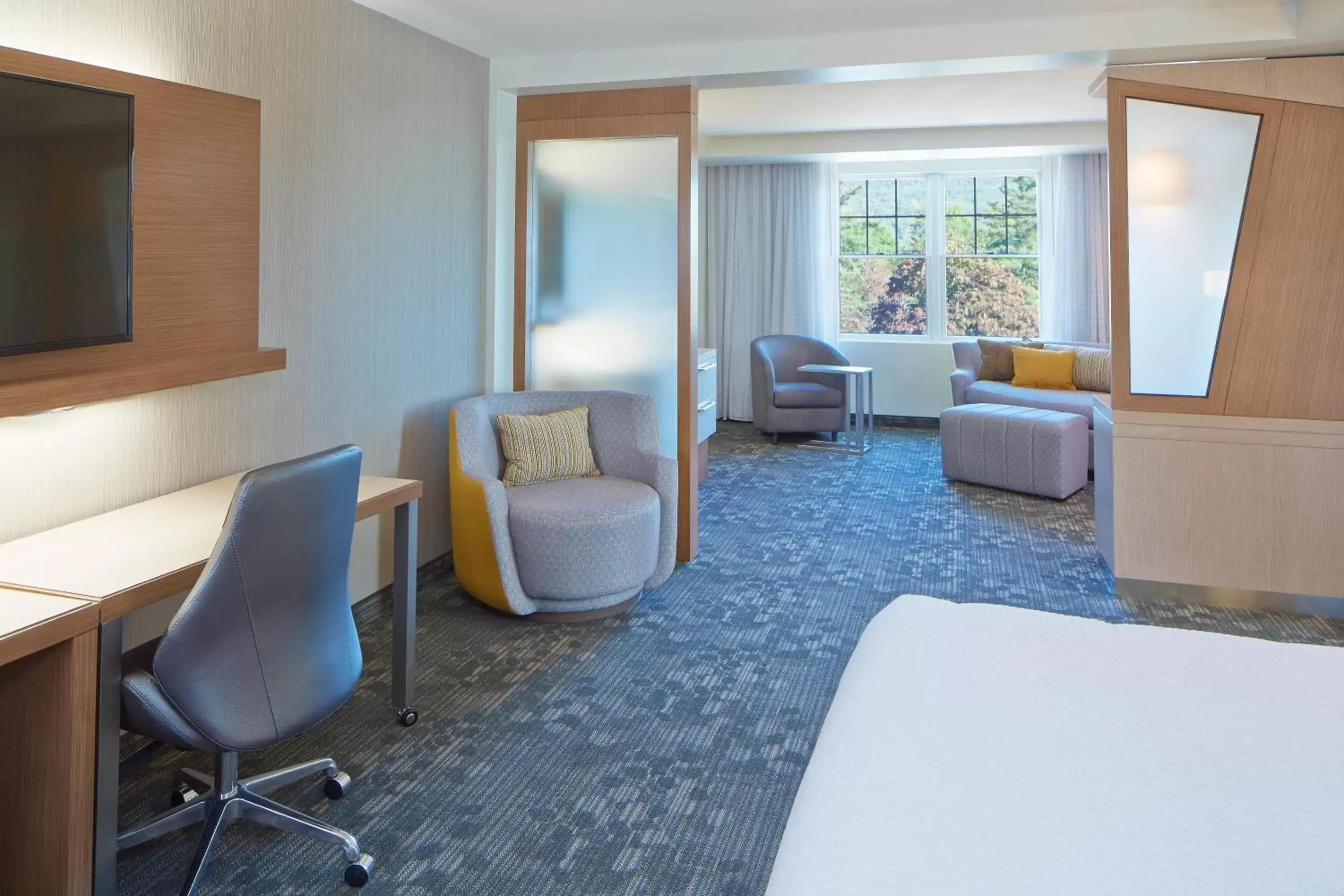 Photo of the whole room, Seating Area in Courtyard by Marriott Lake George