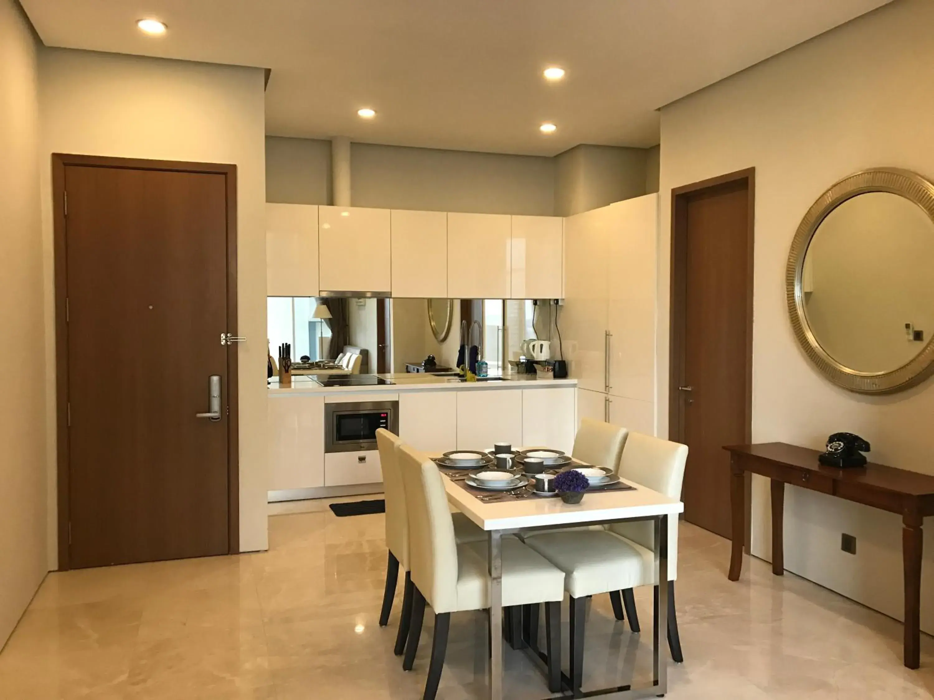 Kitchen/Kitchenette in Soho Suites KLCC by the Betty Roux