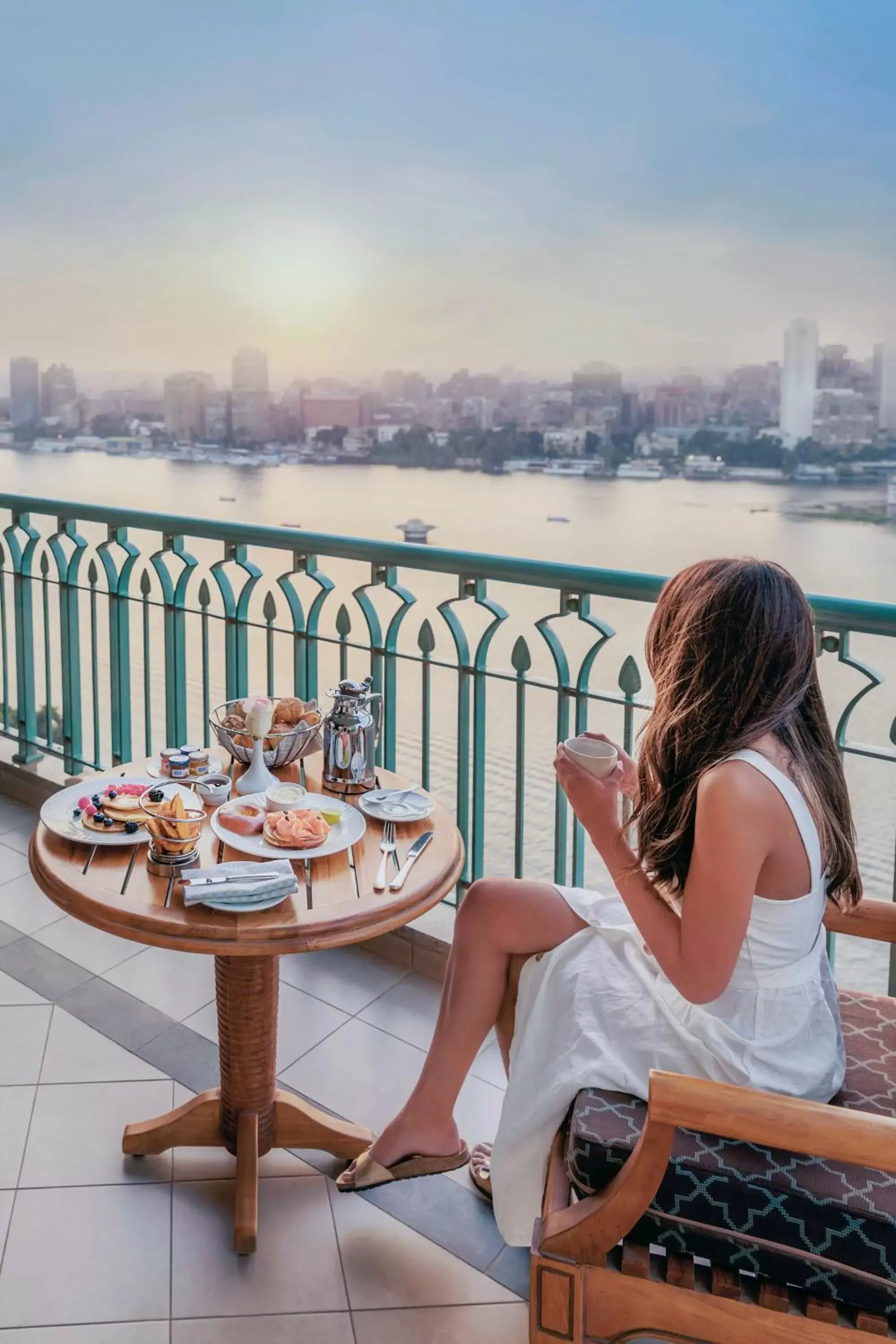 River view in Four Seasons Hotel Cairo at Nile Plaza River view in Four Seasons Hotel Cairo at Nile Plaza
